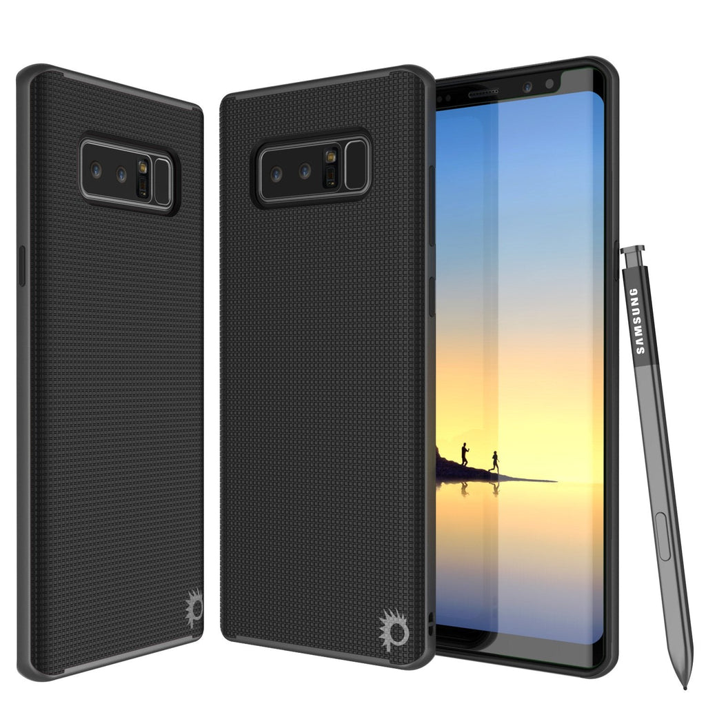 Galaxy Note 8 Case, PunkCase [Stealth Series] Hybrid 3-Piece Shockproof Dual Layer Cover [Non-Slip] [Soft TPU + PC Bumper] with PUNKSHIELD Screen Protector for Samsung Note 8 [Grey] (Color in image: Grey)