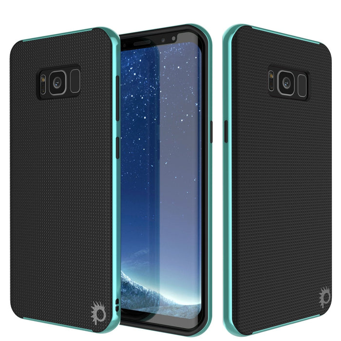 Galaxy S8 PLUS Case, PunkCase [Stealth Series] Hybrid 3-Piece Shockproof Dual Layer Cover [Non-Slip] [Soft TPU + PC Bumper] with PUNKSHIELD Screen Protector for Samsung S8+ [Teal] (Color in image: Teal)
