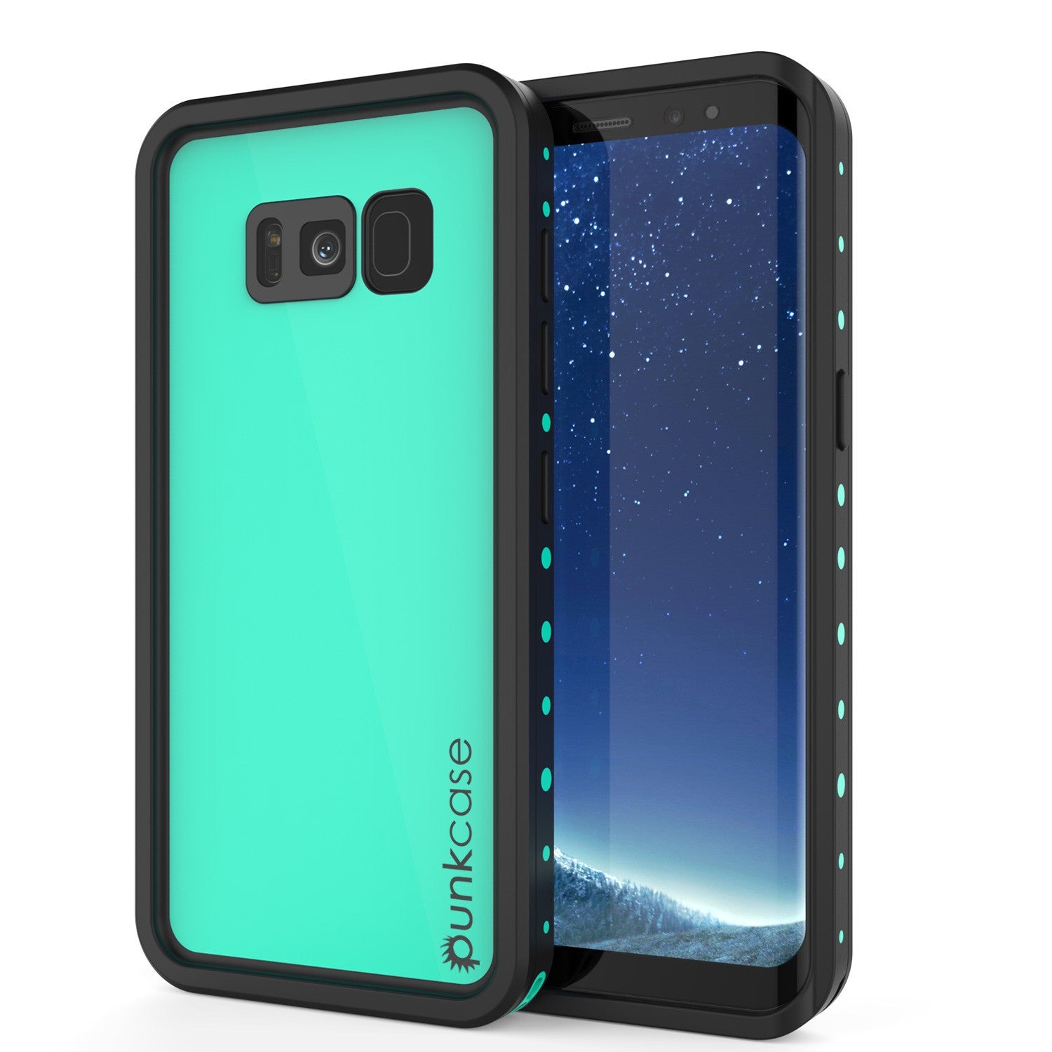 Galaxy S8 Waterproof Case PunkCase StudStar Teal Thin 6.6ft Underwater IP68 Shock/Snow Proof