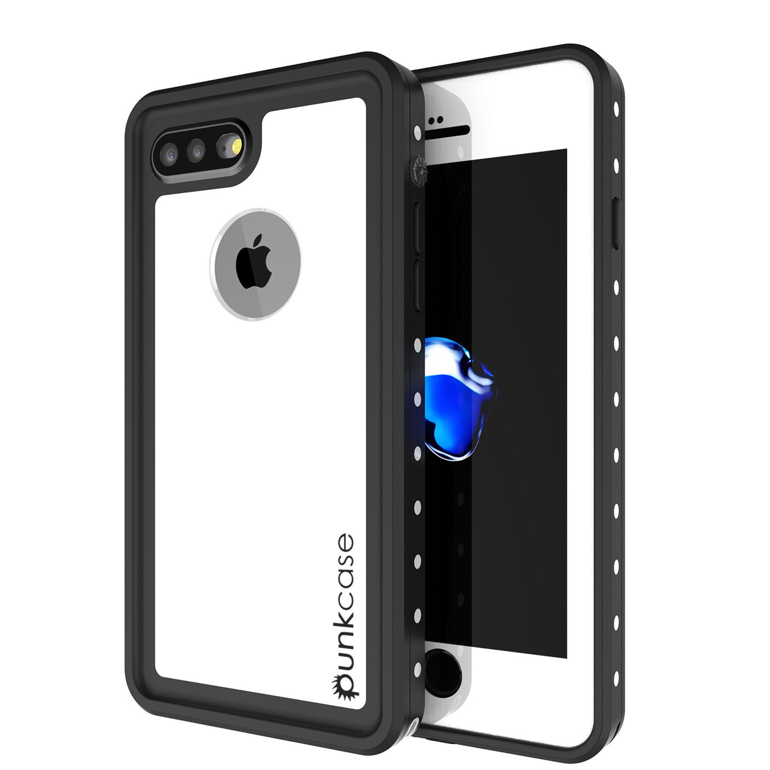 iPhone 8+ Plus Waterproof Case, Punkcase [StudStar Series] [White] [Slim Fit] [Shockproof] [Dirtproof] [Snowproof] Armor Cover