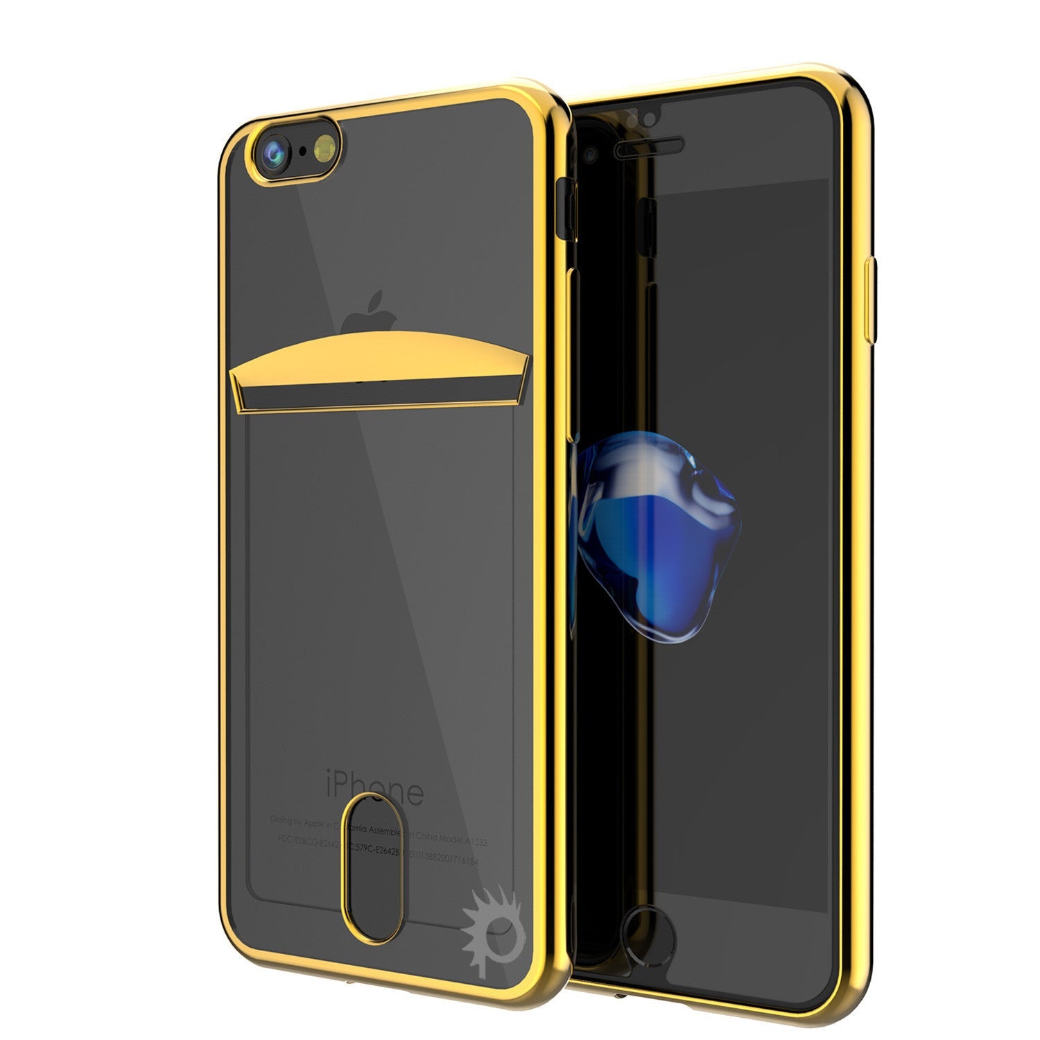 iPhone 7+ Plus Case, PUNKCASE® LUCID Gold Series | Card Slot | SHIELD Screen Protector | Ultra fit