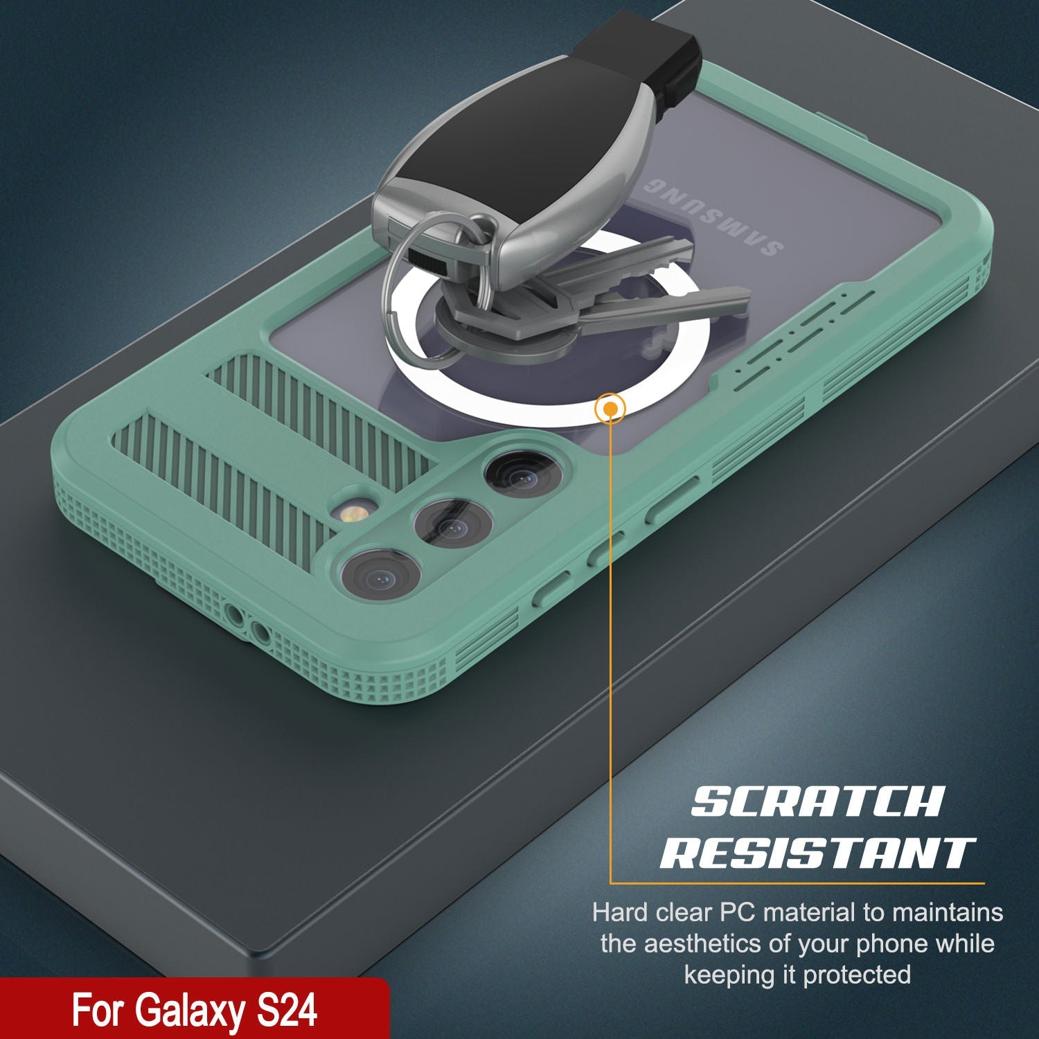 Galaxy S24 Ultra Waterproof Case [Alpine 2.0 Series] [Slim Fit] [IP68 Certified] [Shockproof] [Teal]