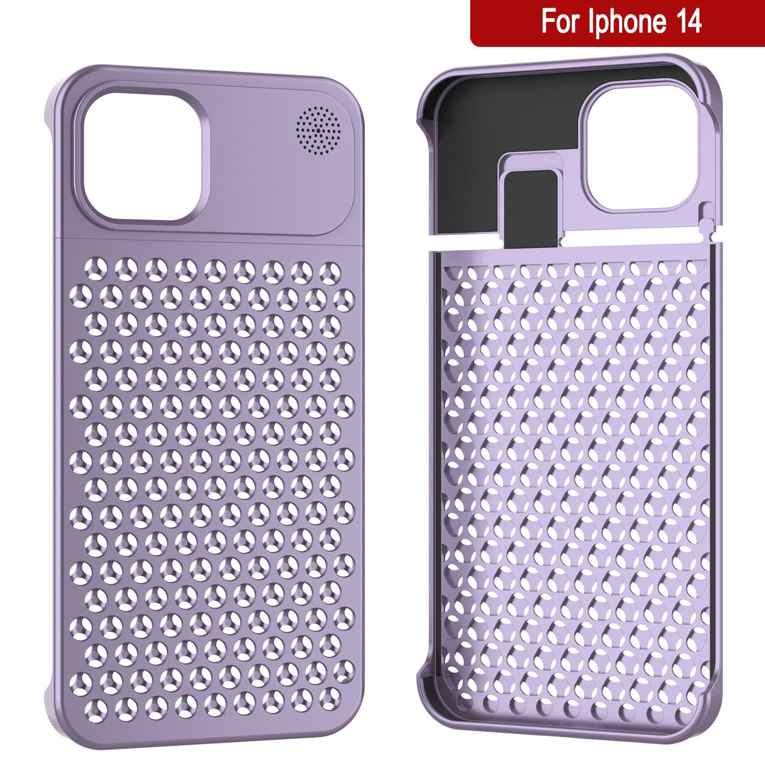 PunkCase for iPhone 14 Aluminum Alloy Case [Fortifier Extreme Series] Ultra Durable Cover [Liliac]