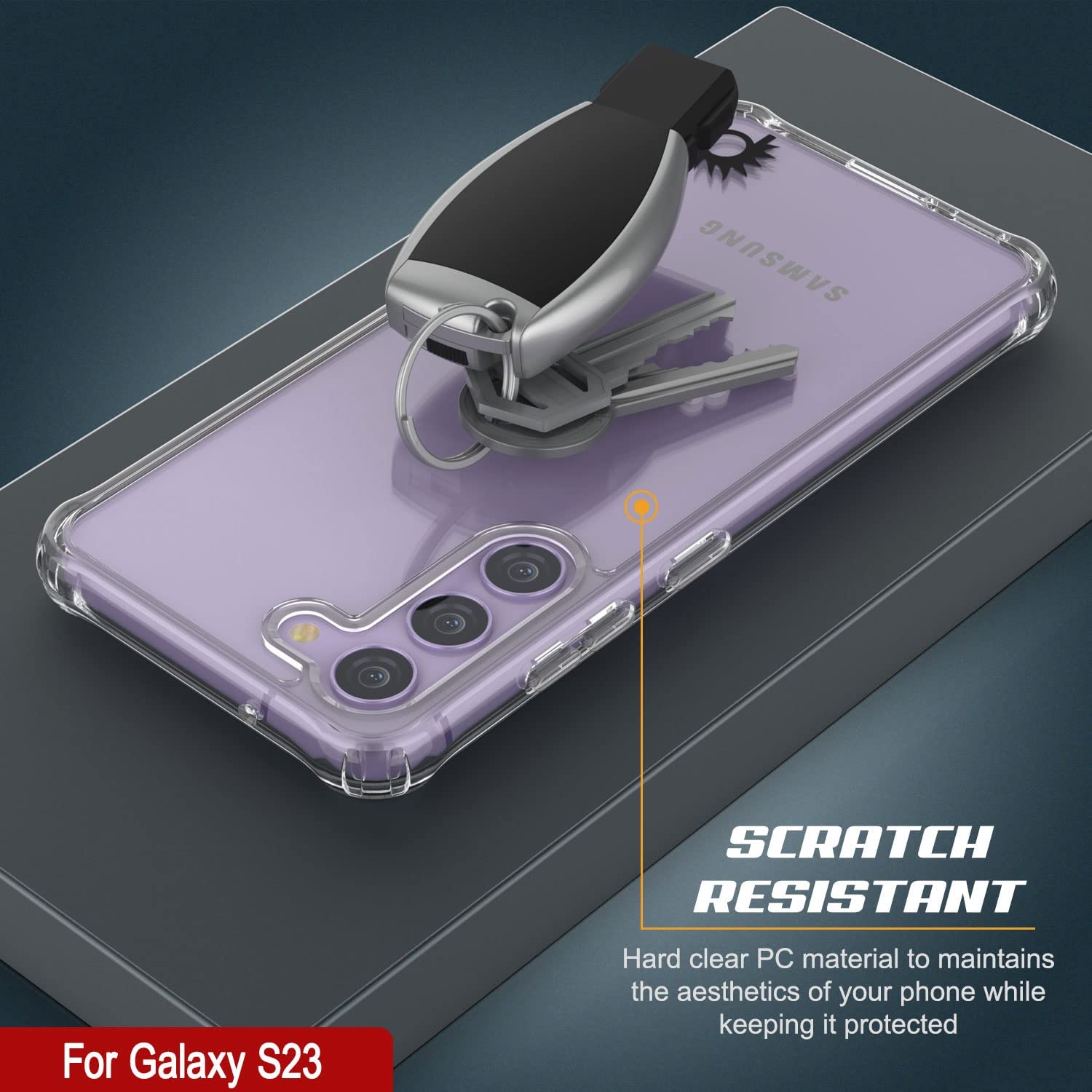Galaxy S24 Case [Clear Acrylic Series] [Non-Slip] For Galaxy S24 [Red]