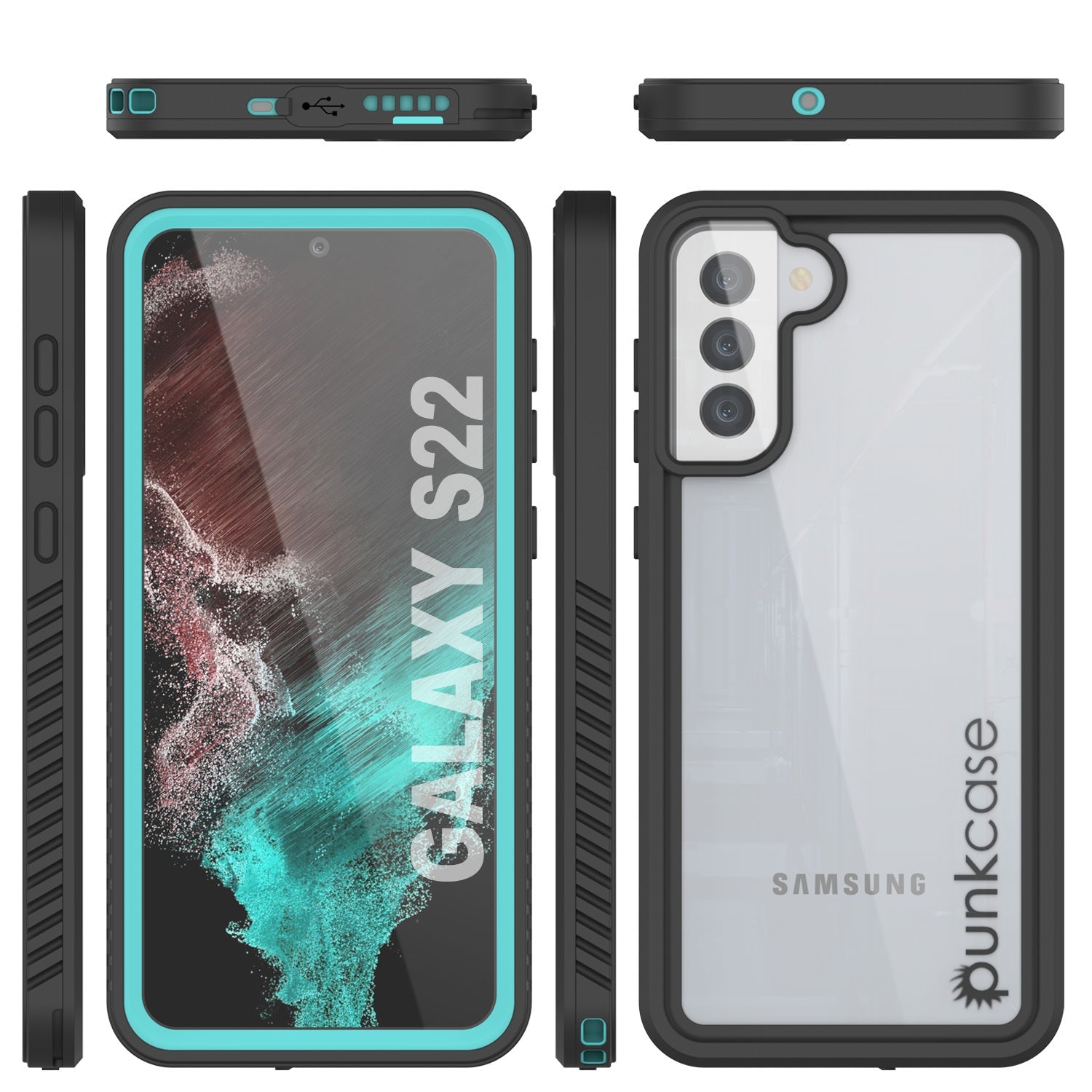 Galaxy S22 Water/ Shock/ Snowproof [Extreme Series]  Screen Protector Case [Teal]