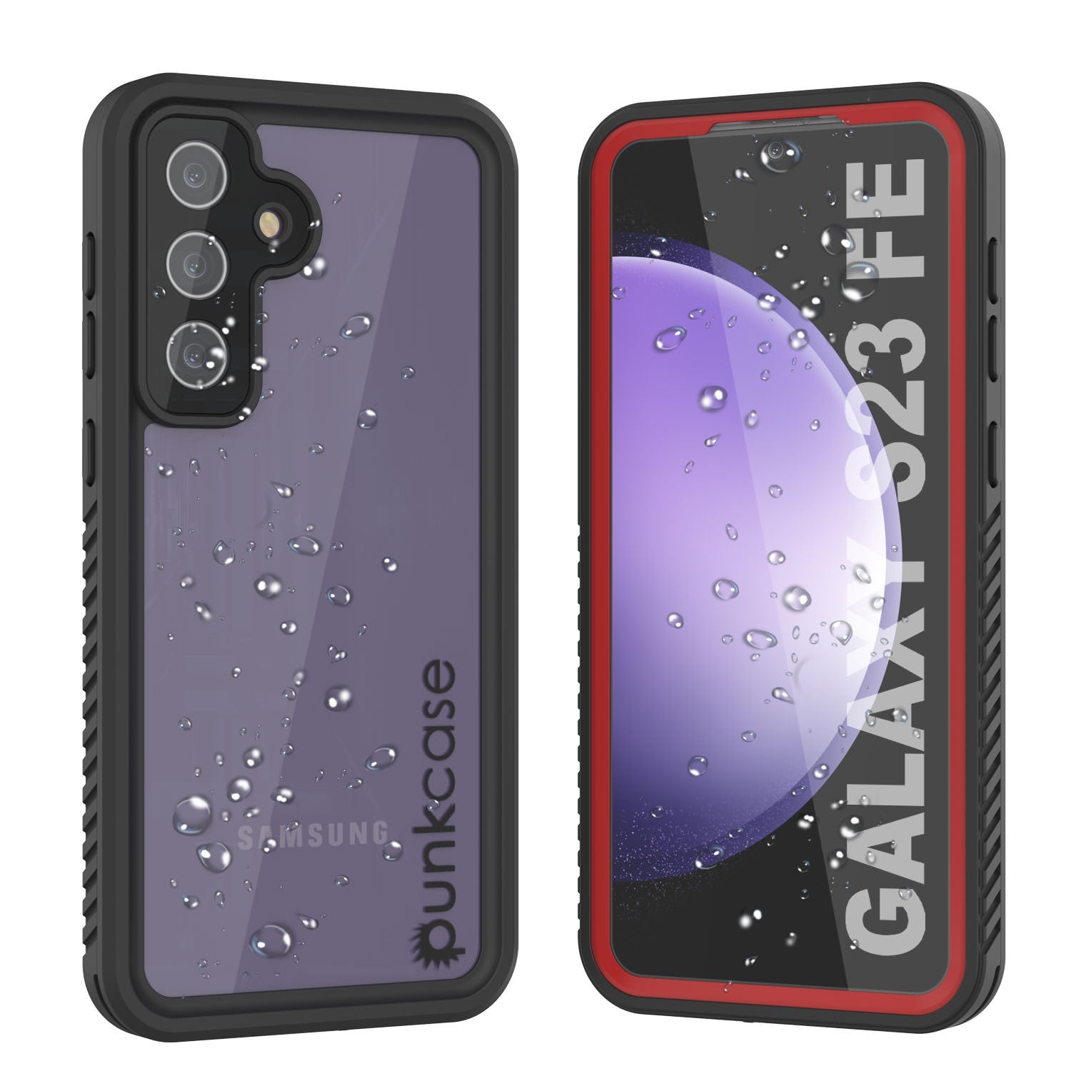 Galaxy S23 FE Water/ Shock/ Snowproof [Extreme Series] Slim Screen Protector Case [Red]