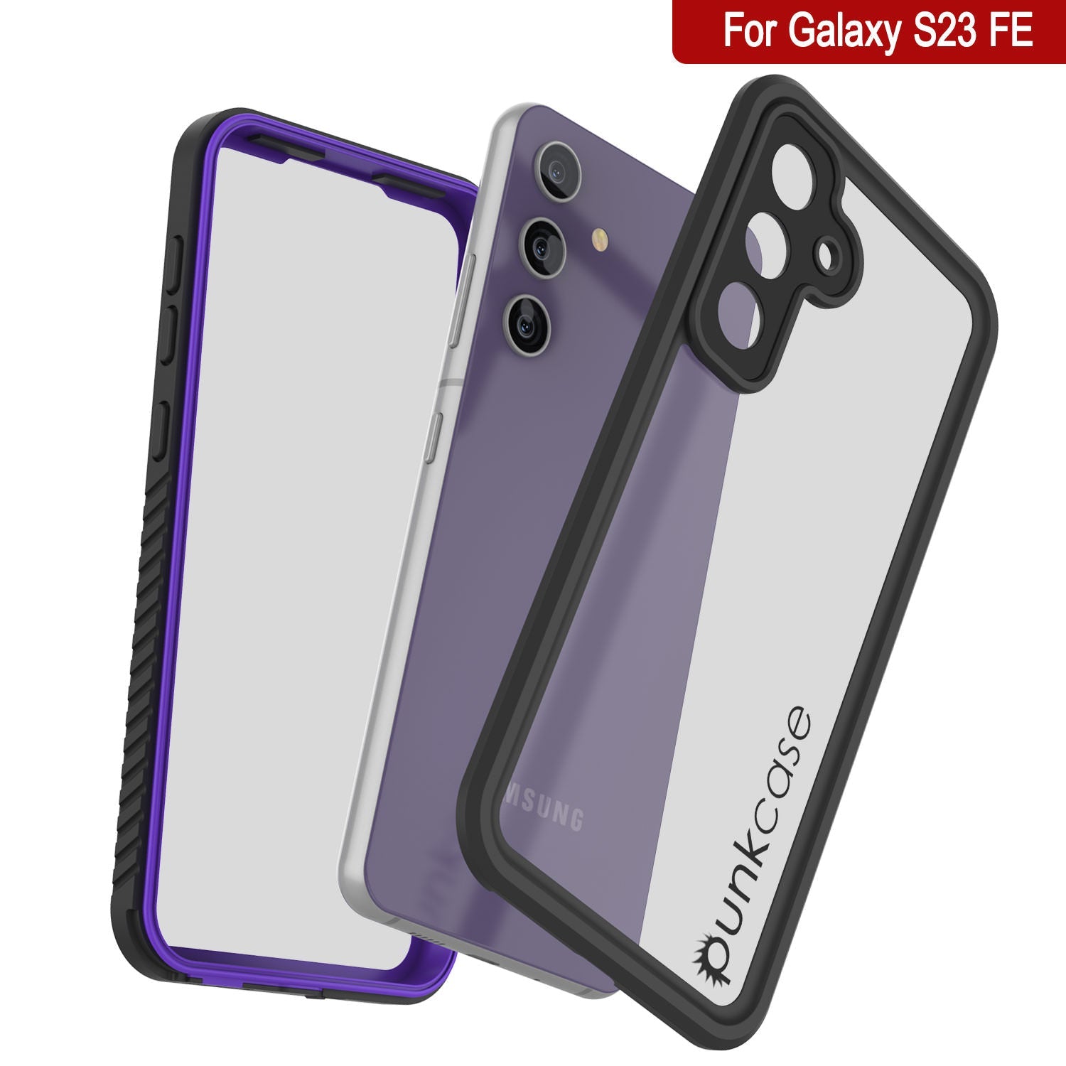 Galaxy S23 FE Water/ Shockproof [Extreme Series] Slim Screen Protector Case [Purple]