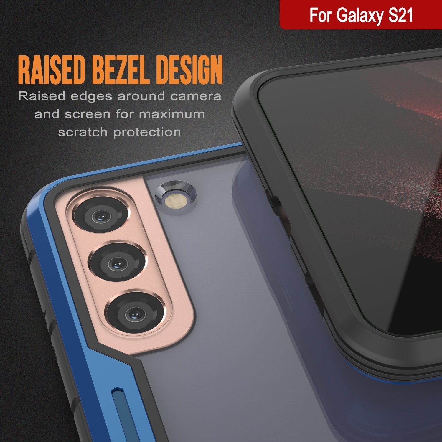 Punkcase S21 ravenger Case Protective Military Grade Multilayer Cover [Blue]