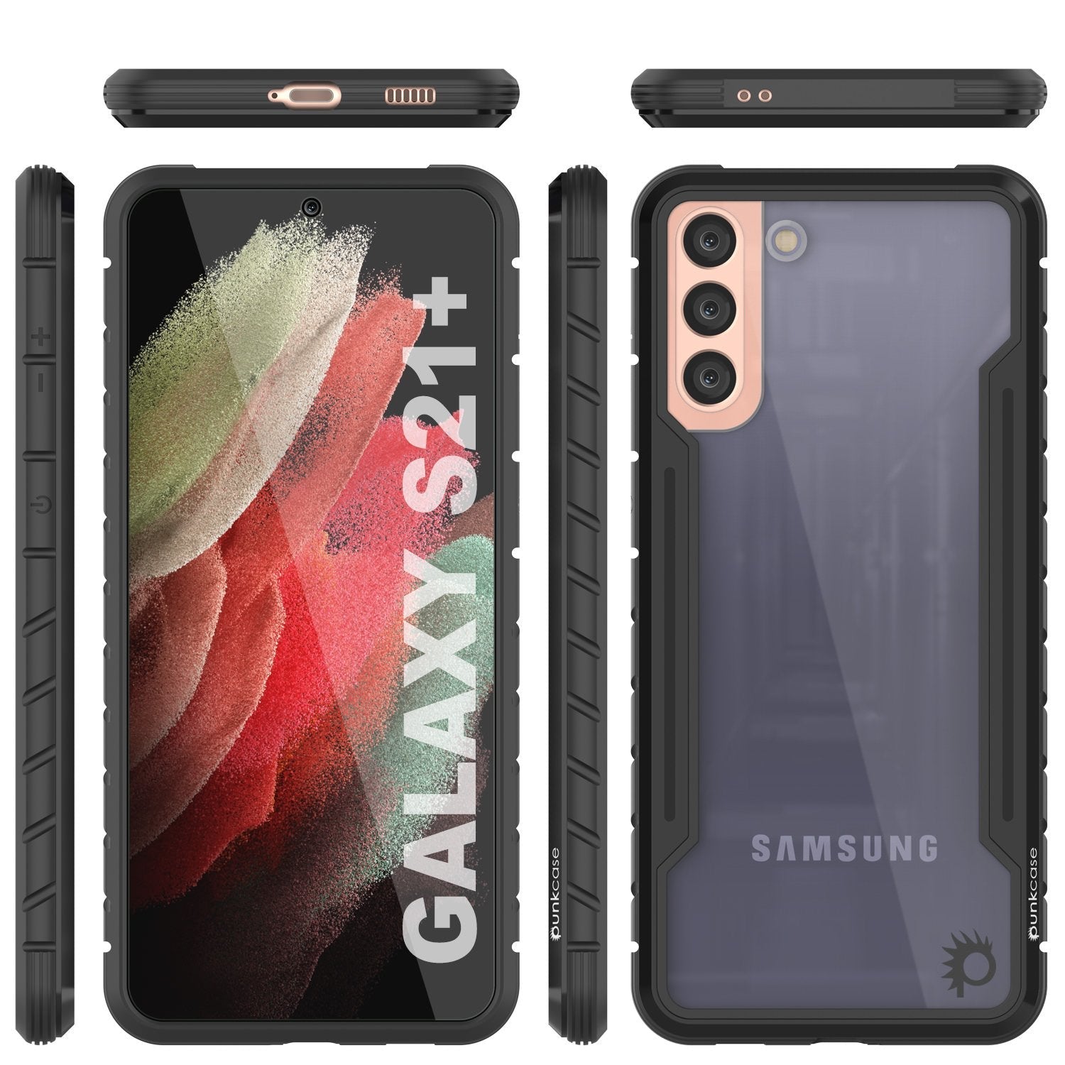 Punkcase S21+ Plus ravenger Case Protective Military Grade Multilayer Cover [Black]