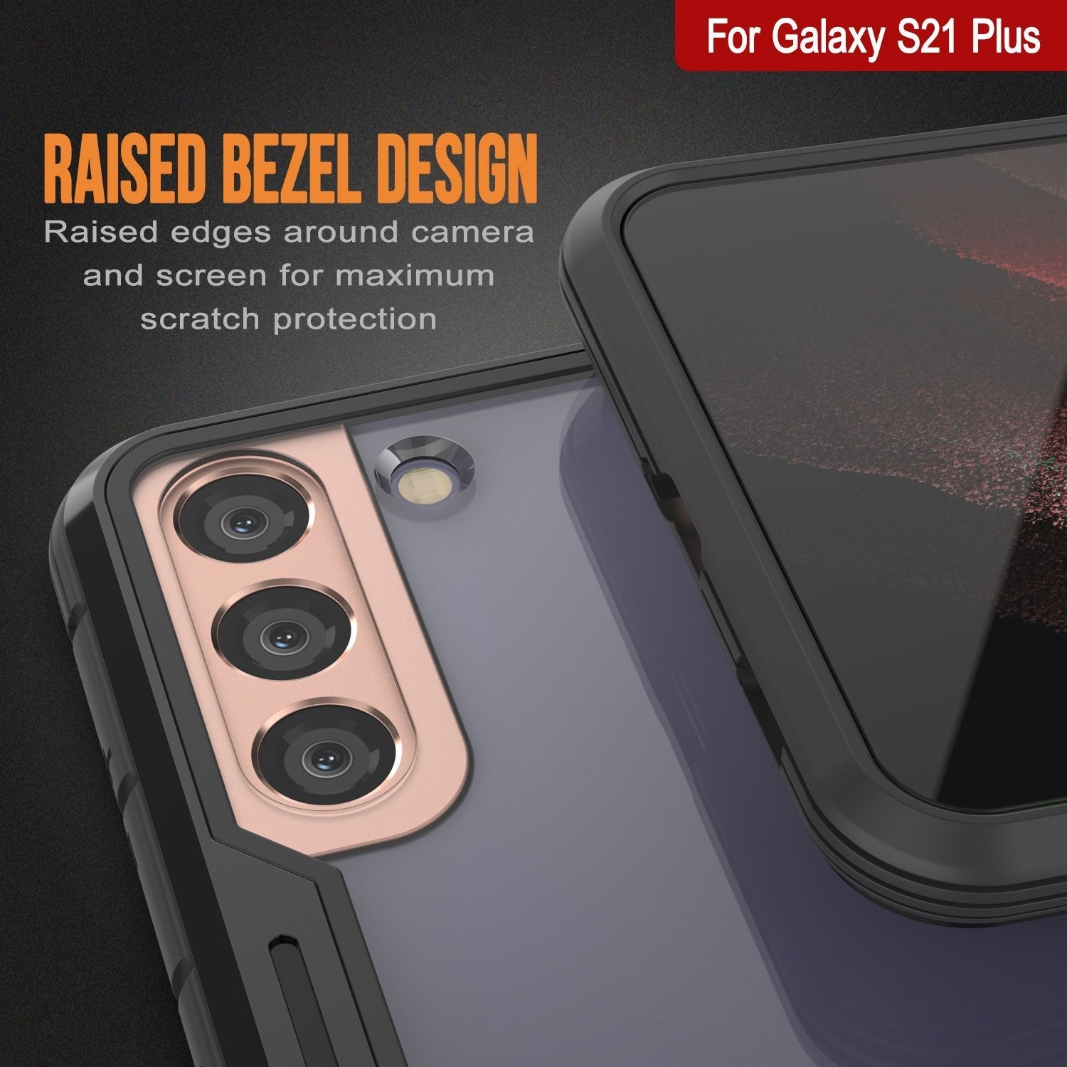Punkcase S21+ Plus ravenger Case Protective Military Grade Multilayer Cover [Black]