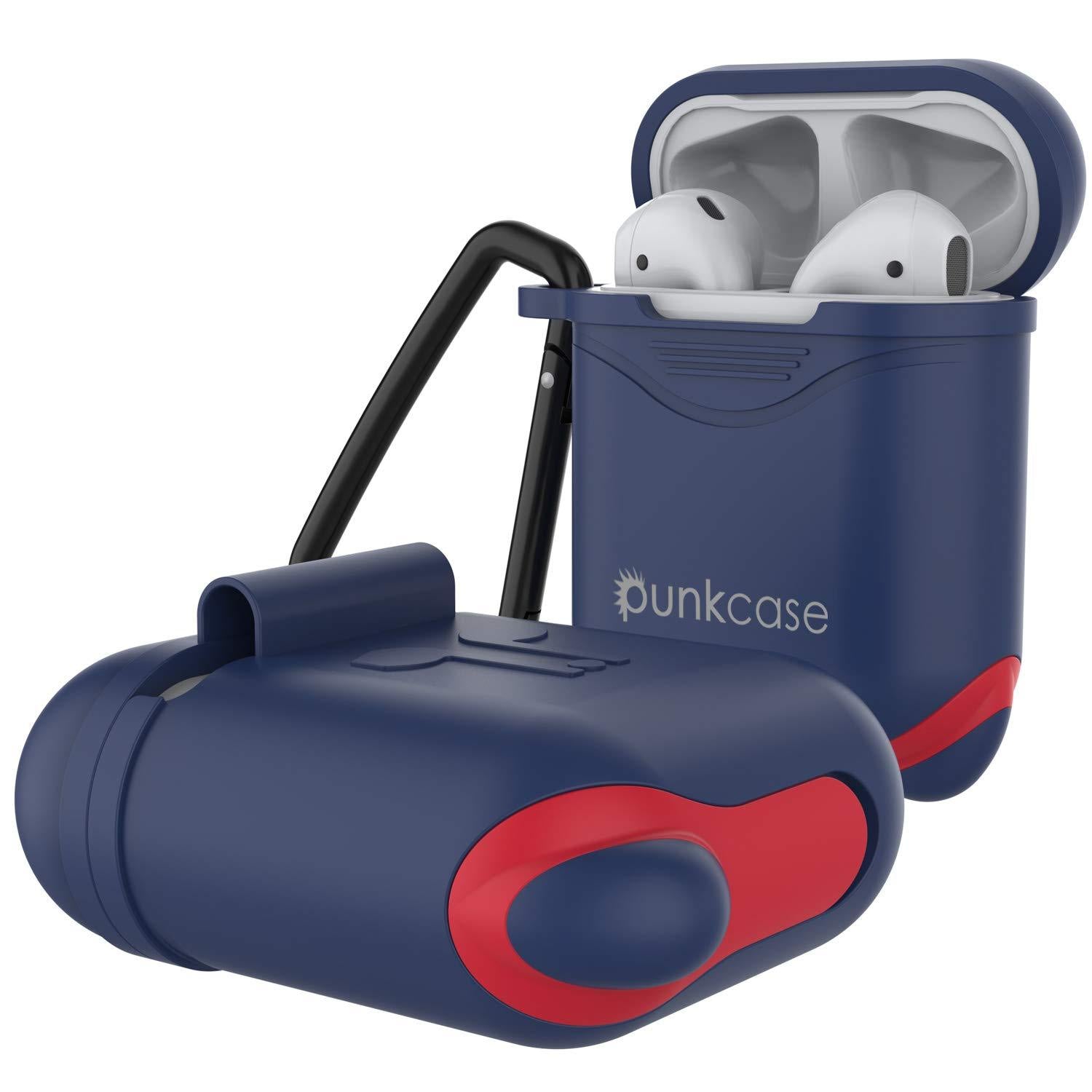 Punkcase Airpod Case with Keychain (Navy-Blue)