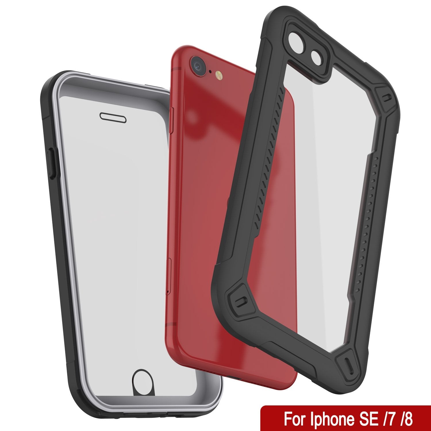 iPhone SE (4.7") Waterproof IP68 Case, Punkcase [white]  [Maximus Series] [Slim Fit] [IP68 Certified] [Shockresistant] Clear Armor Cover with Screen Protector | Ultimate Protection