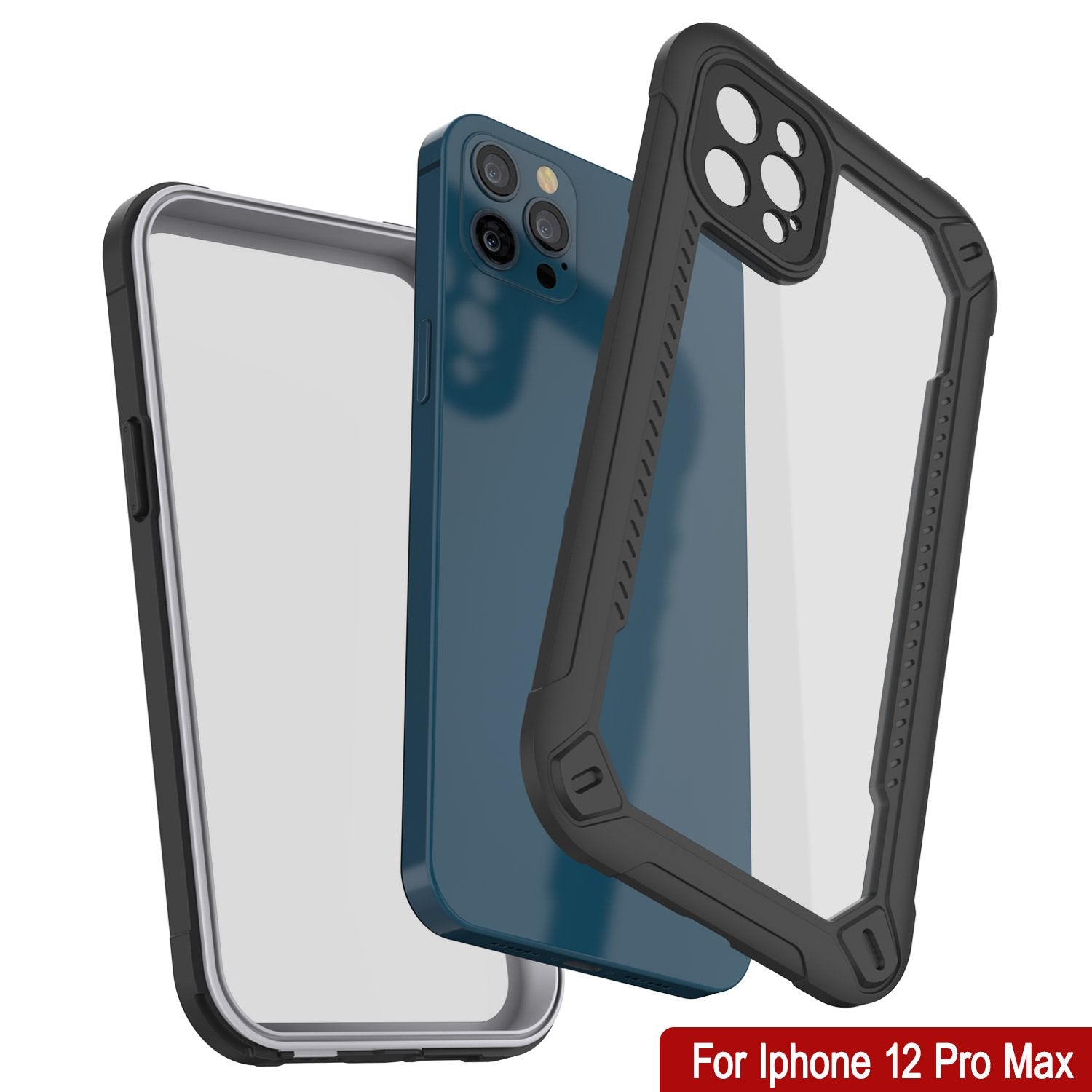 iPhone 12 Pro Max Waterproof IP68 Case, Punkcase [white]  [Maximus Series] [Slim Fit] [IP68 Certified] [Shockresistant] Clear Armor Cover with Screen Protector | Ultimate Protection