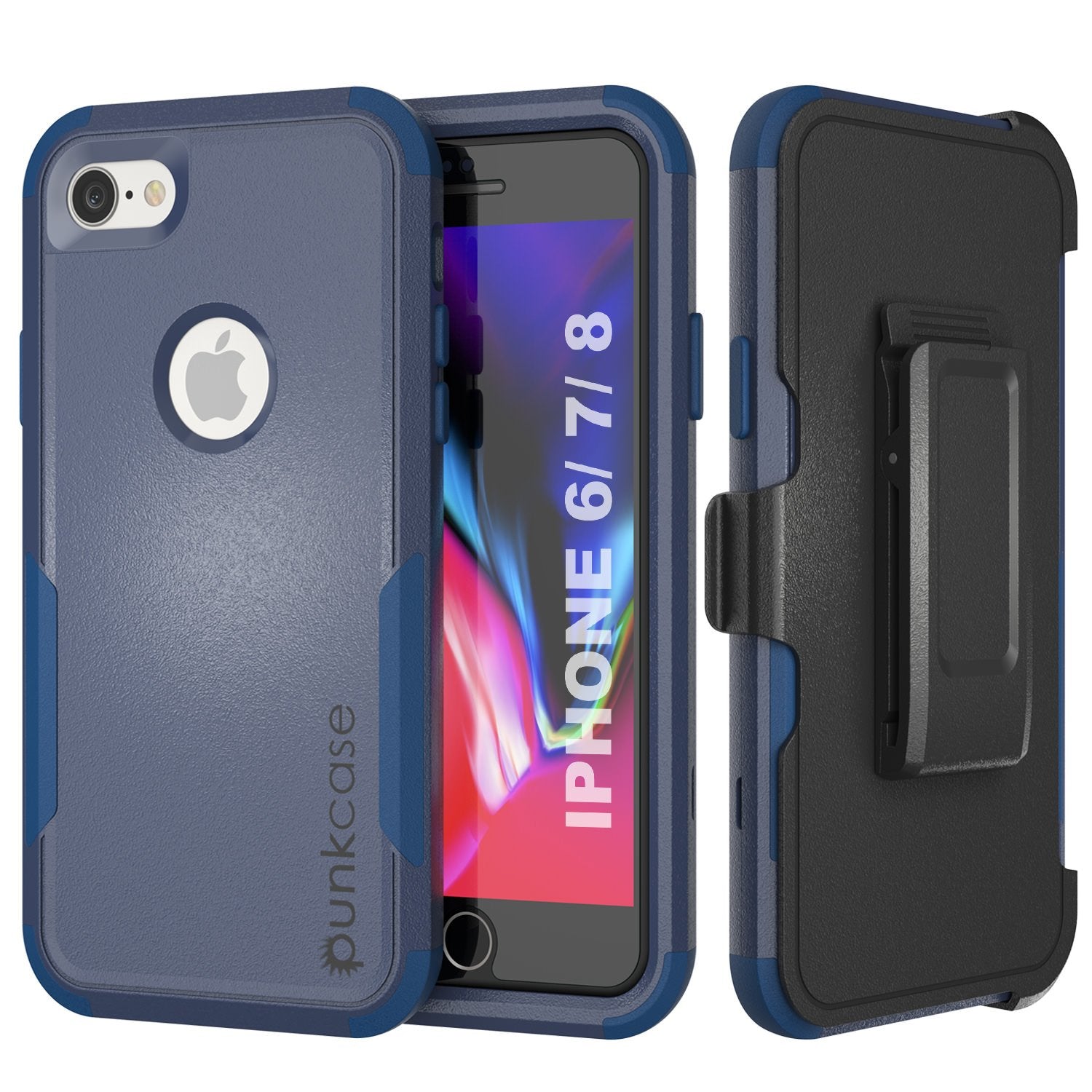 Punkcase for iPhone 6 Belt Clip Multilayer Holster Case [Patron Series] [Navy]