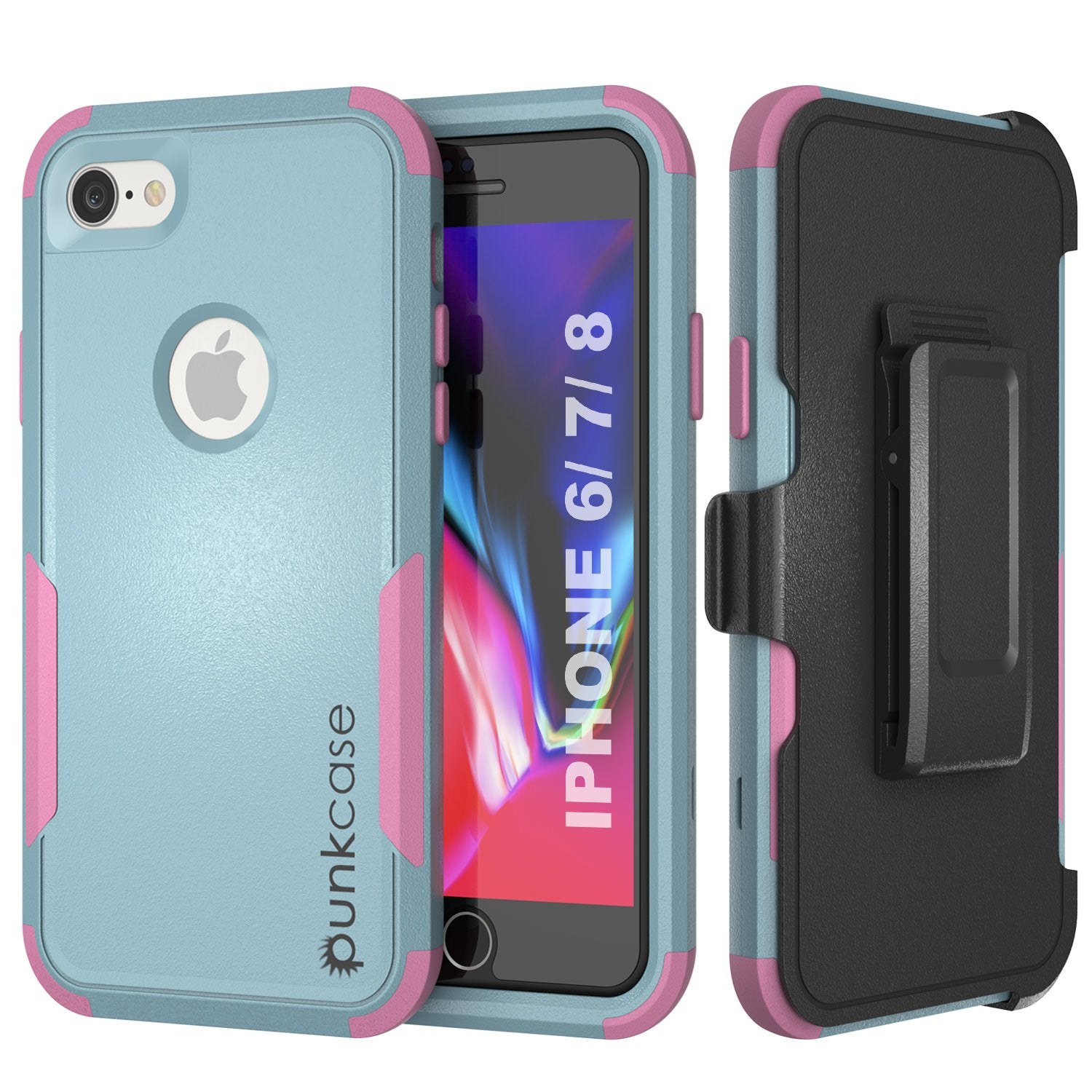 Punkcase for iPhone 6 Belt Clip Multilayer Holster Case [Patron Series] [Mint-Pink]