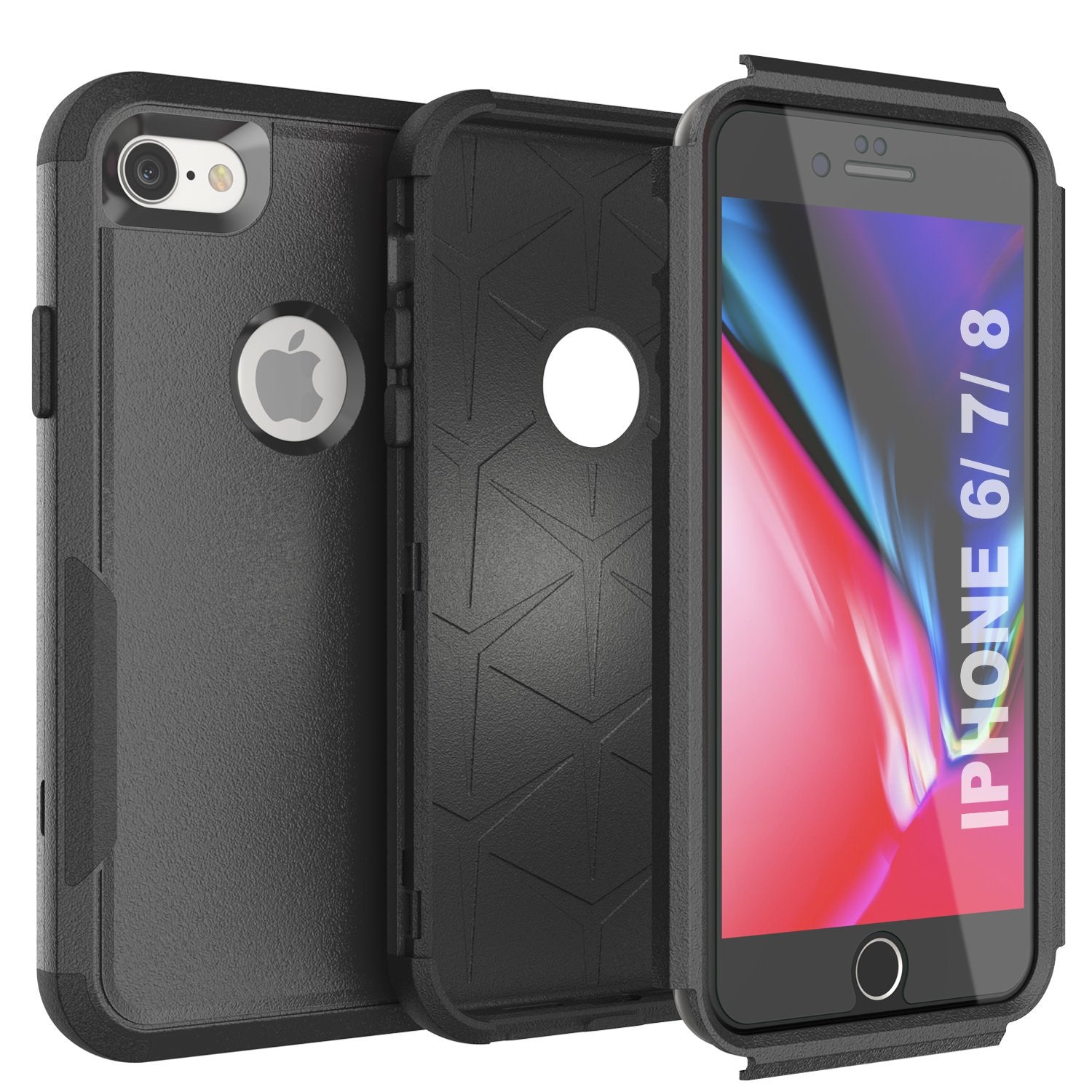 Punkcase for iPhone 6 Belt Clip Multilayer Holster Case [Patron Series] [Black]