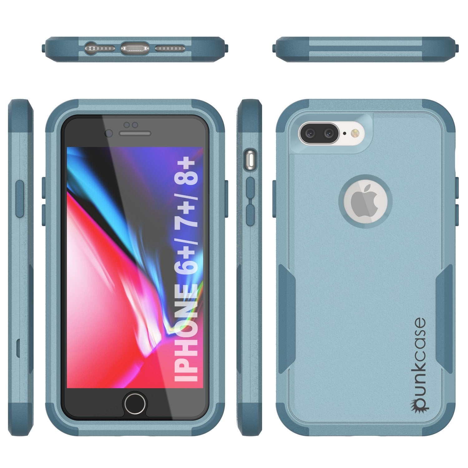 Punkcase for iPhone 7+ Plus Belt Clip Multilayer Holster Case [Patron Series] [Mint]