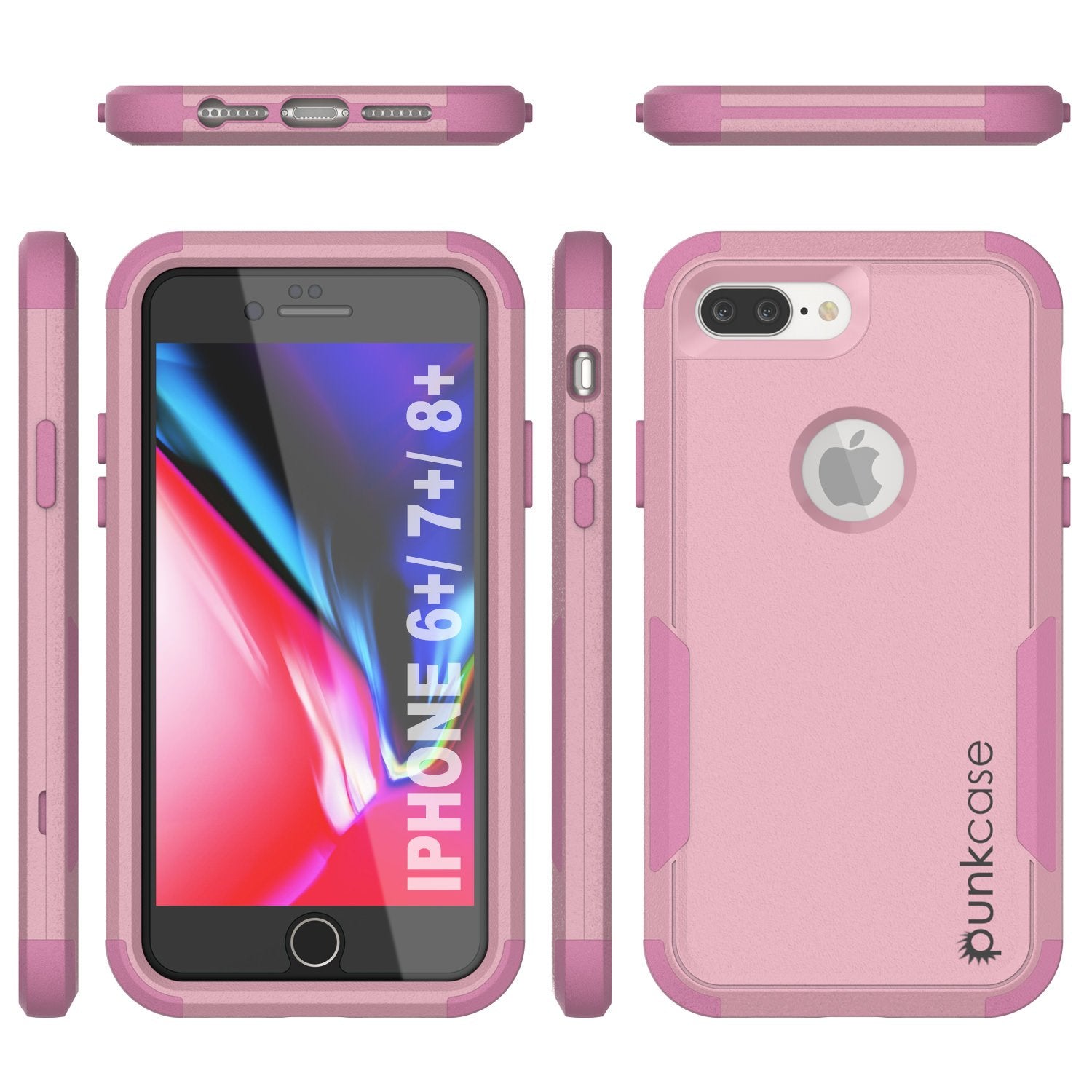 Punkcase for iPhone 6+ Plus Belt Clip Multilayer Holster Case [Patron Series] [Pink]