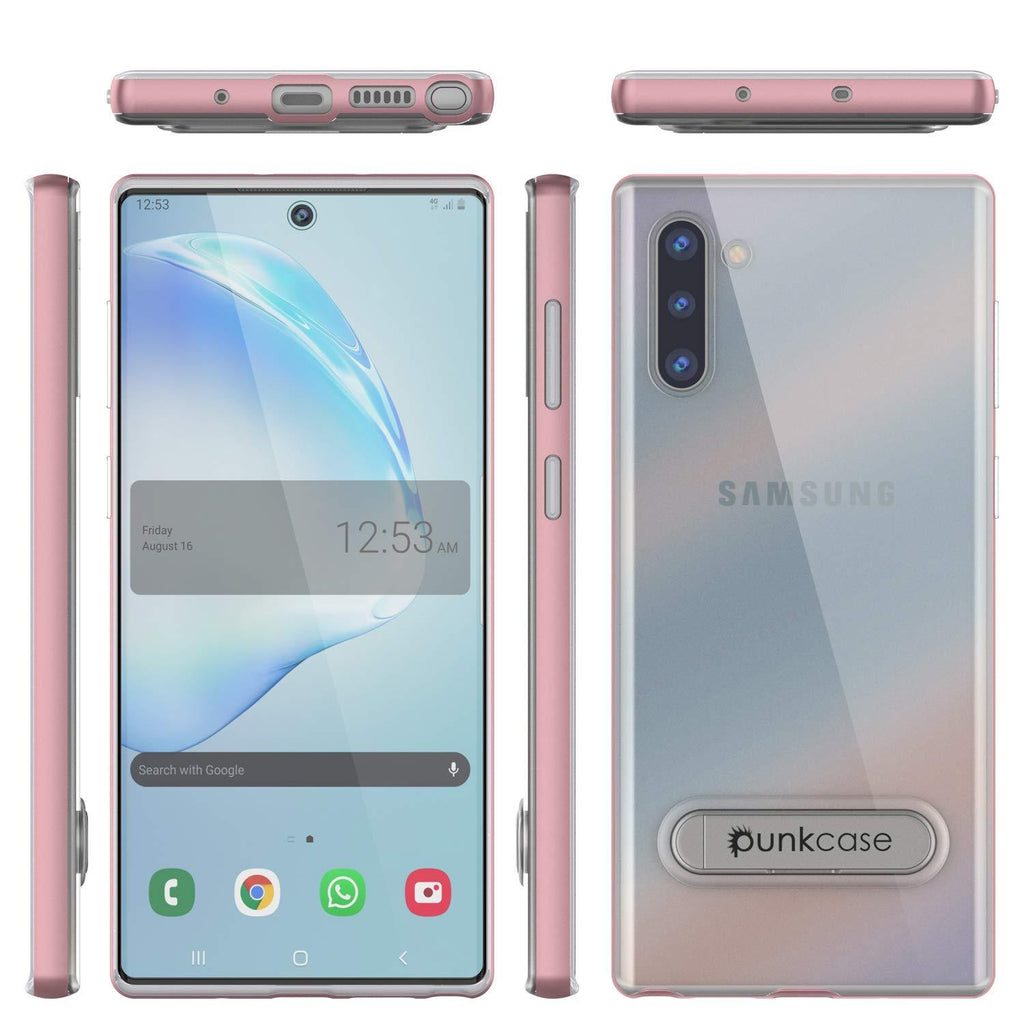 Galaxy Note 10 Lucid 3.0 PunkCase Armor Cover w/Integrated Kickstand and Screen Protector [Rose Gold] (Color in image: Teal)