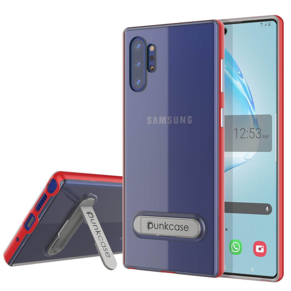 Galaxy Note 10+ Plus Lucid 3.0 PunkCase Armor Cover w/Integrated Kickstand and Screen Protector [Red] (Color in image: Red)