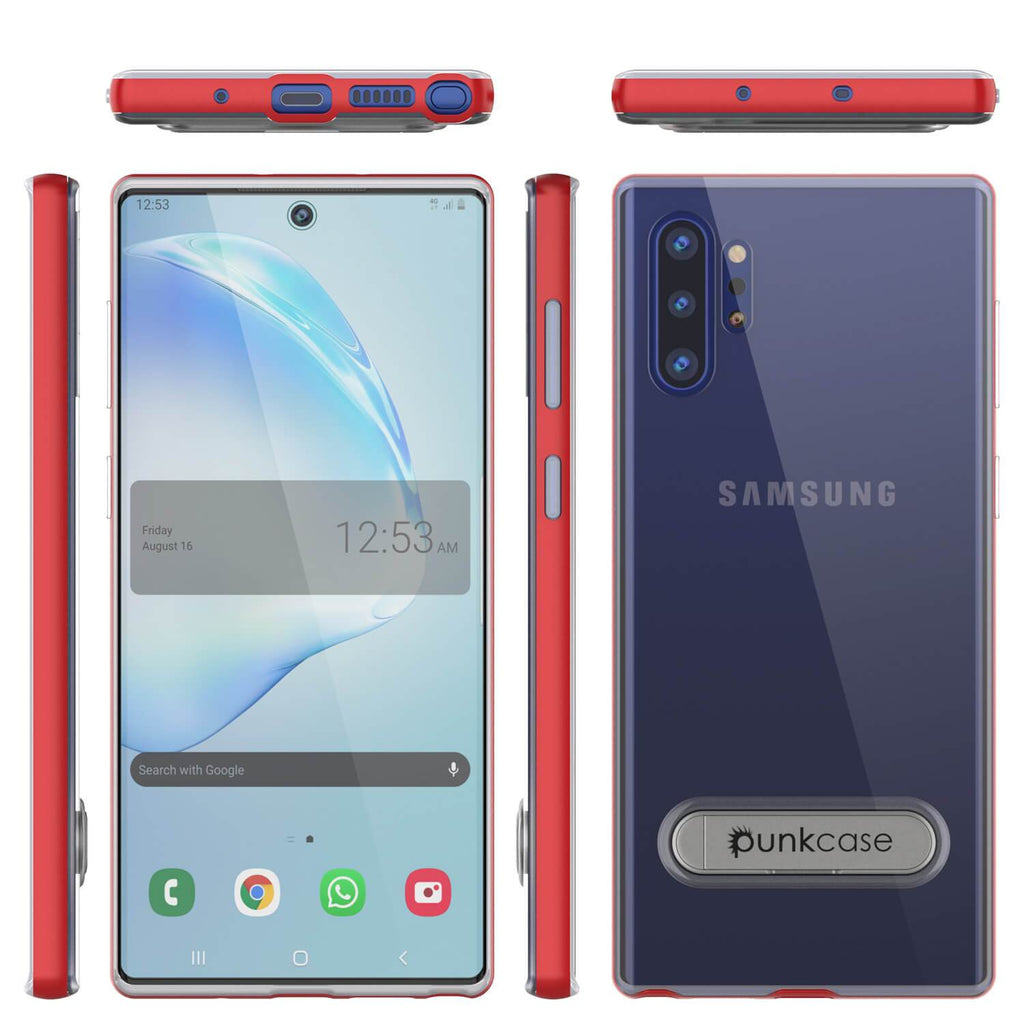 Galaxy Note 10+ Plus Lucid 3.0 PunkCase Armor Cover w/Integrated Kickstand and Screen Protector [Red] (Color in image: Teal)
