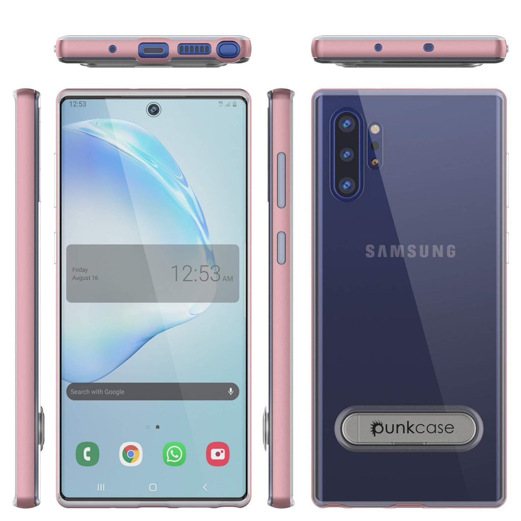 Galaxy Note 10+ Plus Lucid 3.0 PunkCase Armor Cover w/Integrated Kickstand and Screen Protector [Rose Gold] (Color in image: Teal)
