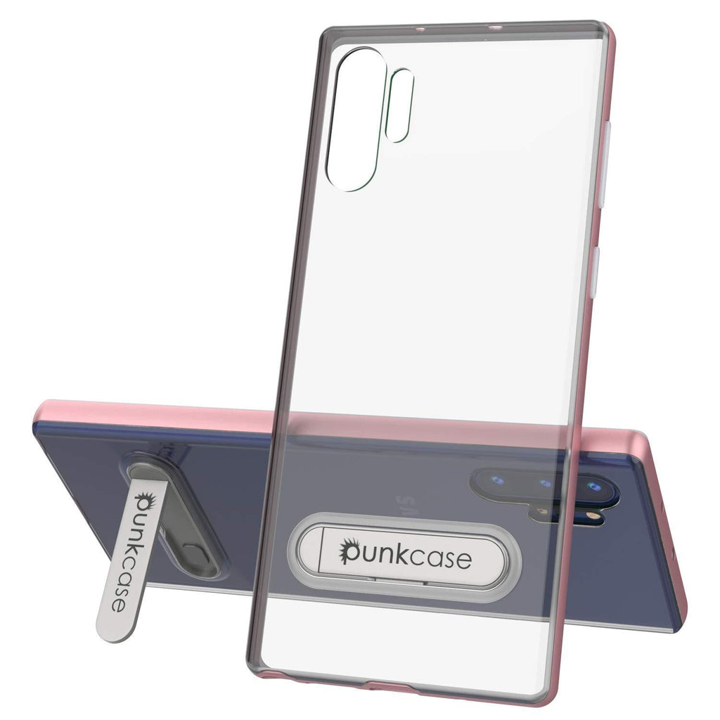 Galaxy Note 10+ Plus Lucid 3.0 PunkCase Armor Cover w/Integrated Kickstand and Screen Protector [Rose Gold] (Color in image: Silver)