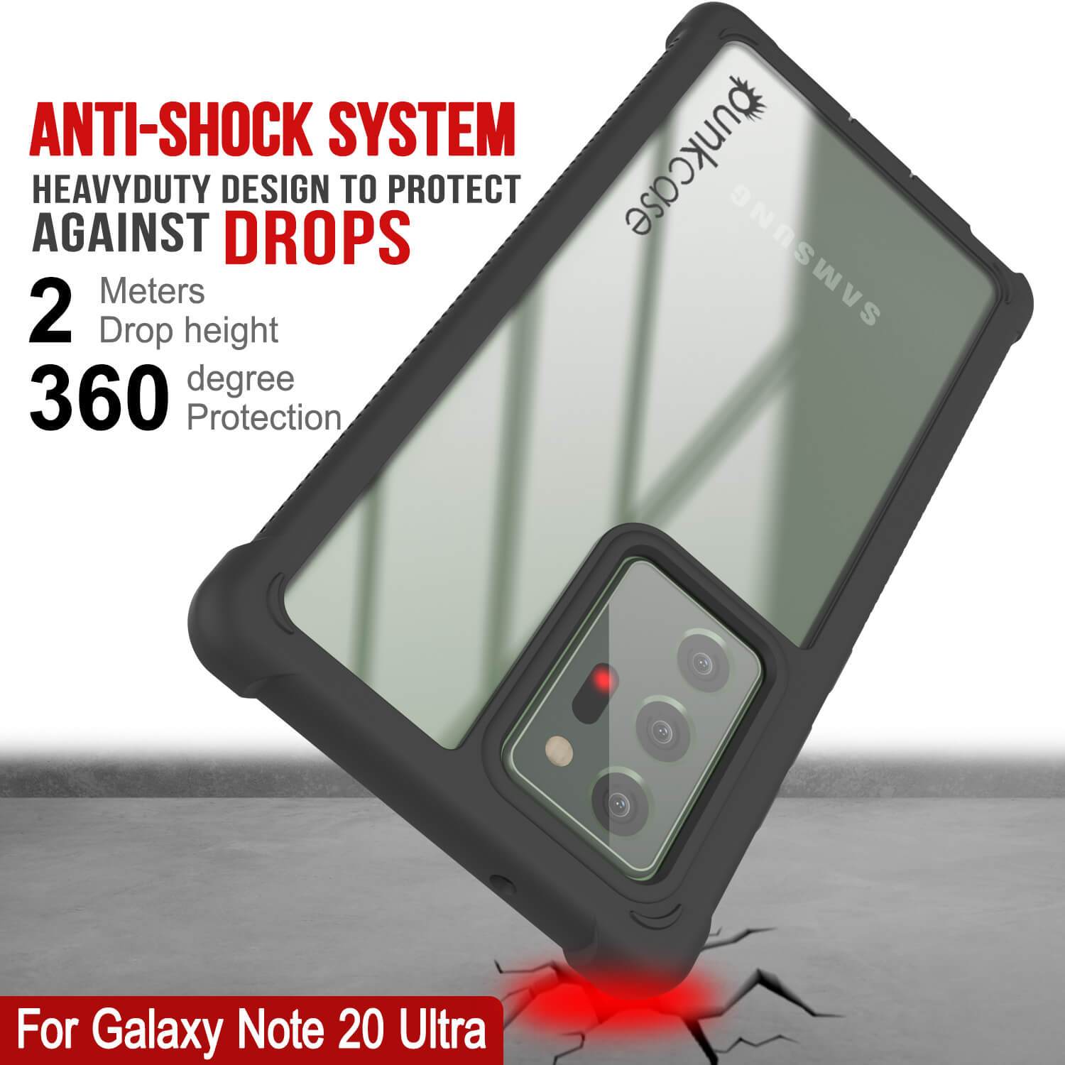 Punkcase Galaxy Note 20 Ultra Case, [Spartan Series] Red Rugged Heavy Duty Cover W/Built in Screen Protector (Color in image: Teal)