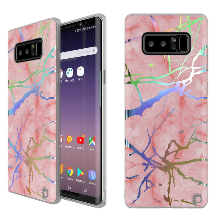 Punkcase Galaxy Note 8 Marble Case, Protective Full Body Cover W/PunkShield Screen Protector (Rose Mirage) (Color in image: Rose Mirage)