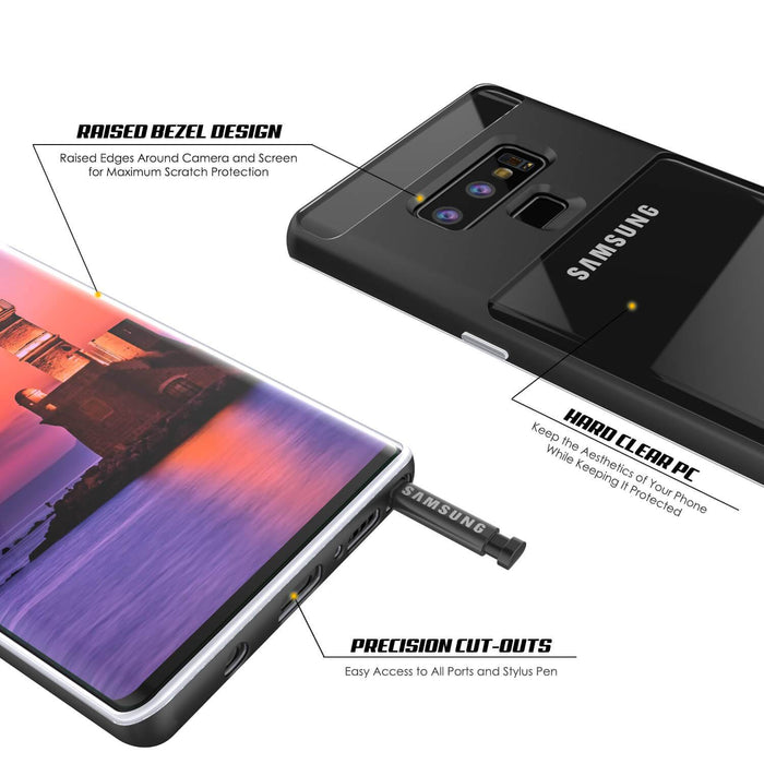 Galaxy Note 9 Lucid 3.0 PunkCase Armor Cover w/Integrated Kickstand and Screen Protector [Black] (Color in image: Grey)