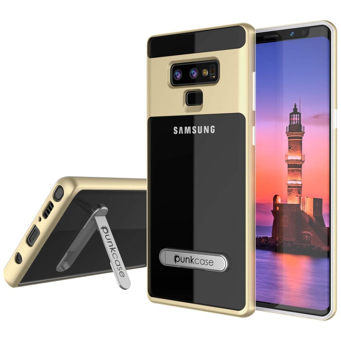 Galaxy Note 9 Lucid 3.0 PunkCase Armor Cover w/Integrated Kickstand and Screen Protector [Gold] (Color in image: Gold)