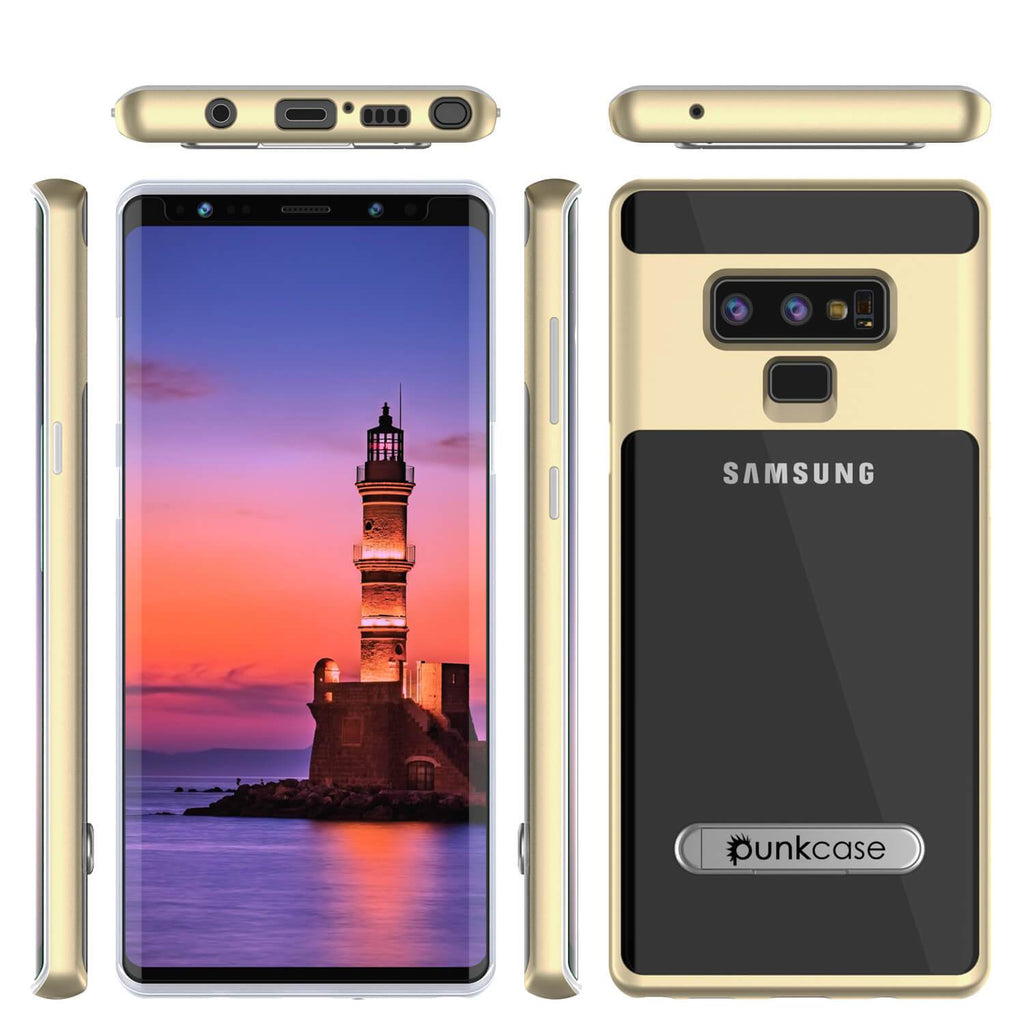 Galaxy Note 9 Lucid 3.0 PunkCase Armor Cover w/Integrated Kickstand and Screen Protector [Gold] (Color in image: Teal)