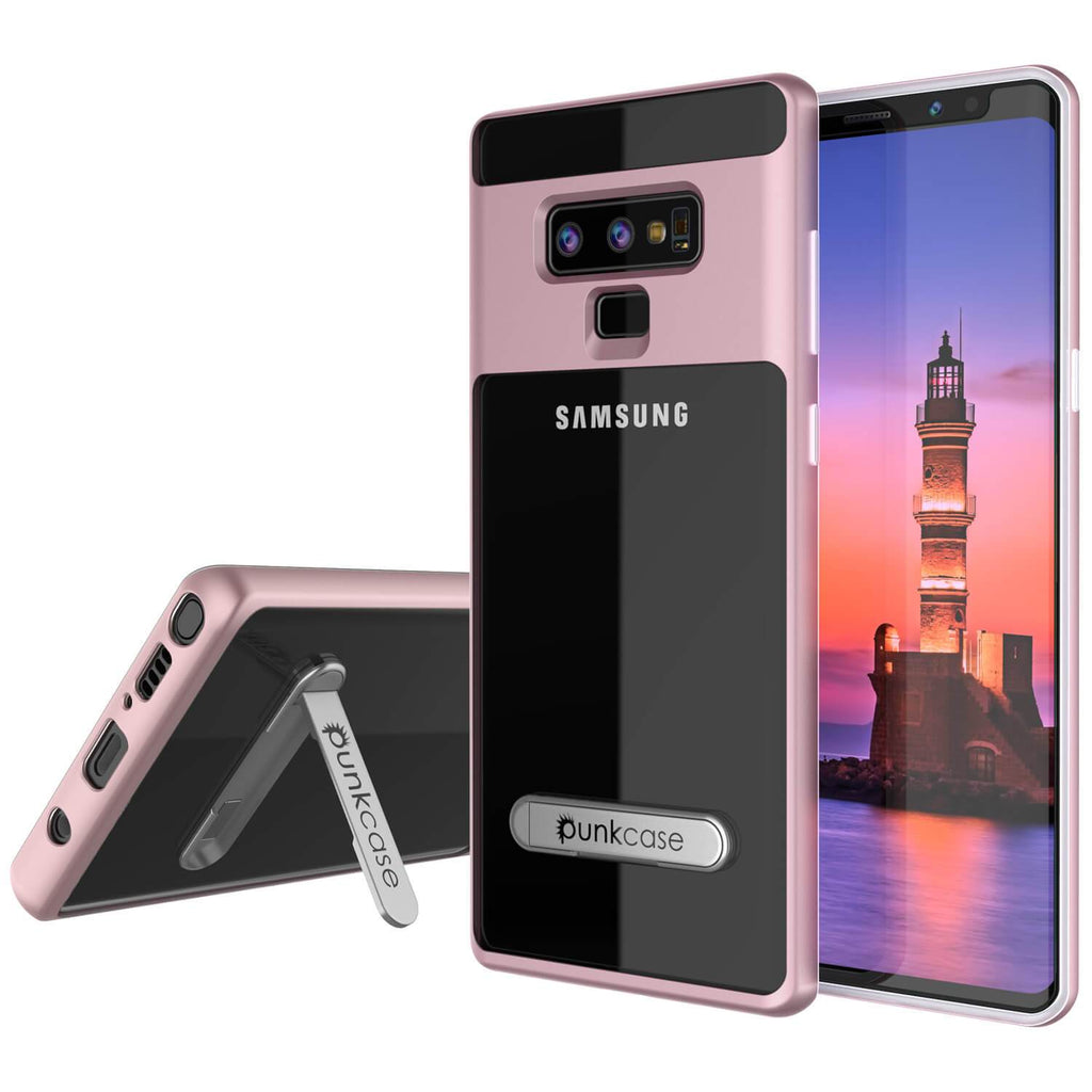Galaxy Note 9 Lucid 3.0 PunkCase Armor Cover w/Integrated Kickstand and Screen Protector [Rose Gold] (Color in image: Rose Gold)
