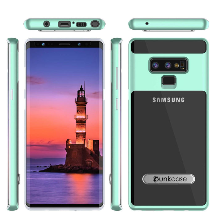 Galaxy Note 9 Lucid 3.0 PunkCase Armor Cover w/Integrated Kickstand and Screen Protector [Teal] (Color in image: Gold)