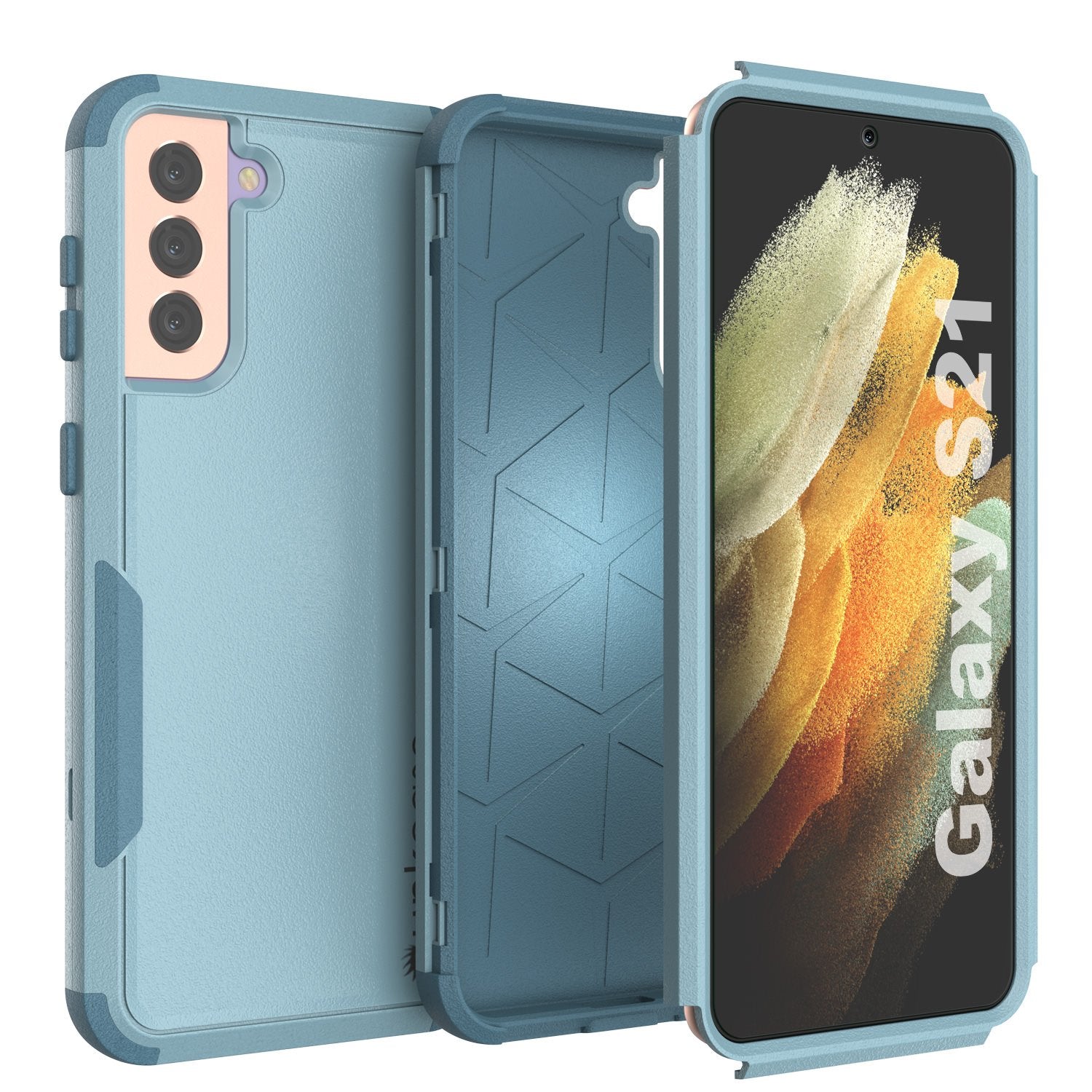 Punkcase for Galaxy S21 5G Belt Clip Multilayer Holster Case [Patron Series] [Mint]