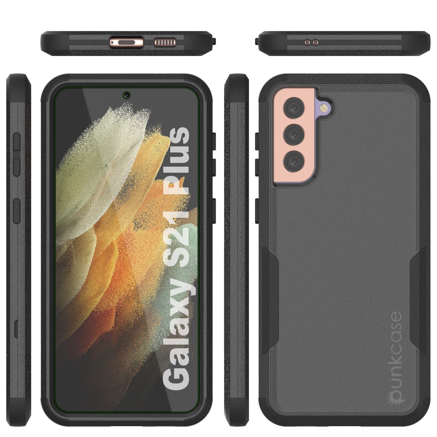 Punkcase for Galaxy S21+ Plus 5G Belt Clip Multilayer Holster Case [Patron Series] [Black]