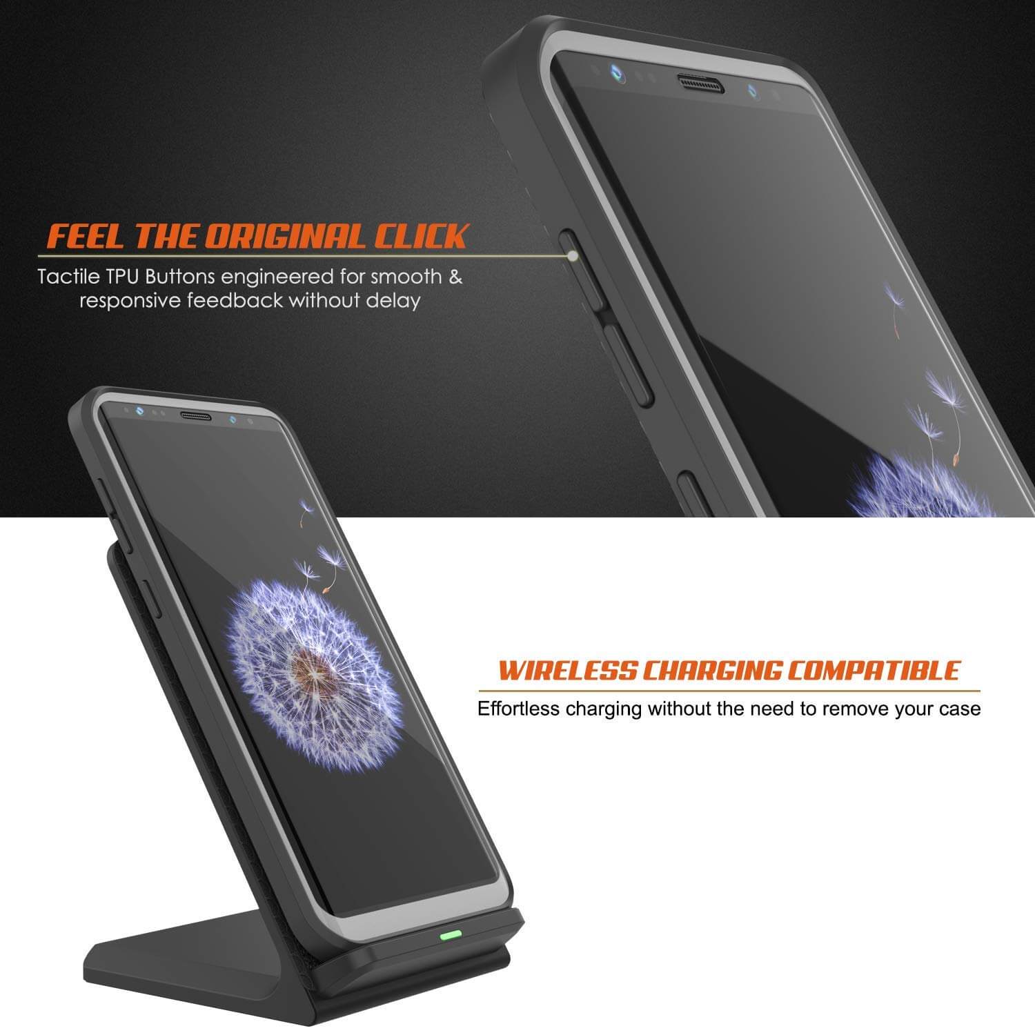 PunkCase Galaxy S21 Case, [Spartan Series] Clear Rugged Heavy Duty Cover W/Built in Screen Protector [Black]
