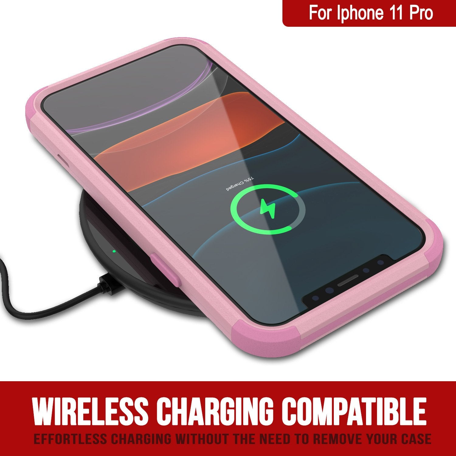 Punkcase for iPhone 11 Pro Belt Clip Multilayer Holster Case [Patron Series] [Pink]