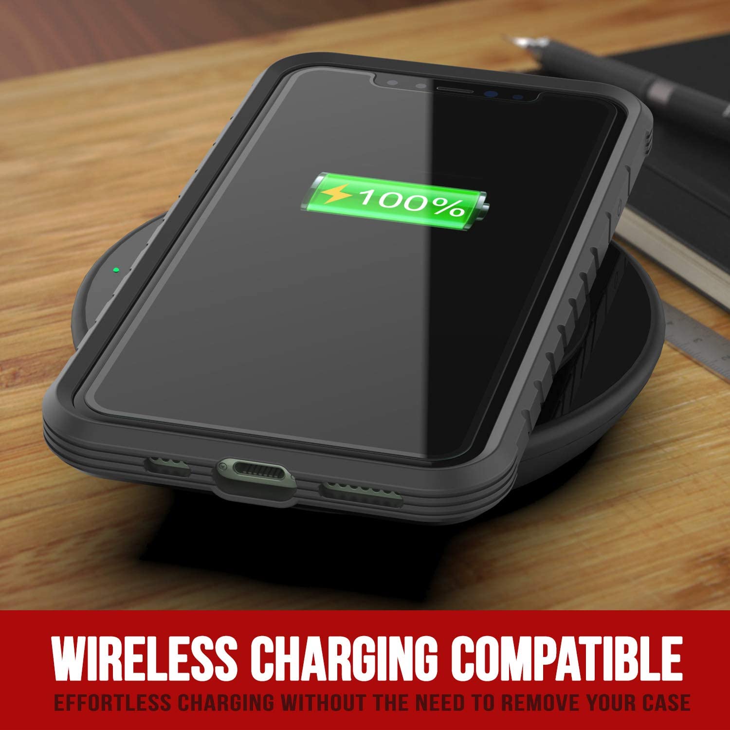 Punkcase iPhone 12 Pro Max ravenger Case Protective Military Grade Multilayer Cover [Grey-Black] (Color in image: Black)