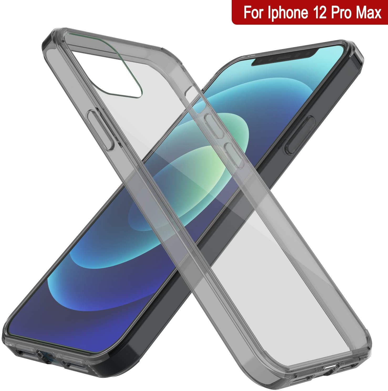 iPhone 13 Pro Max Case Punkcase® LUCID 2.0 Crystal Black Series w/ PUNK SHIELD Screen Protector | Ultra Fit