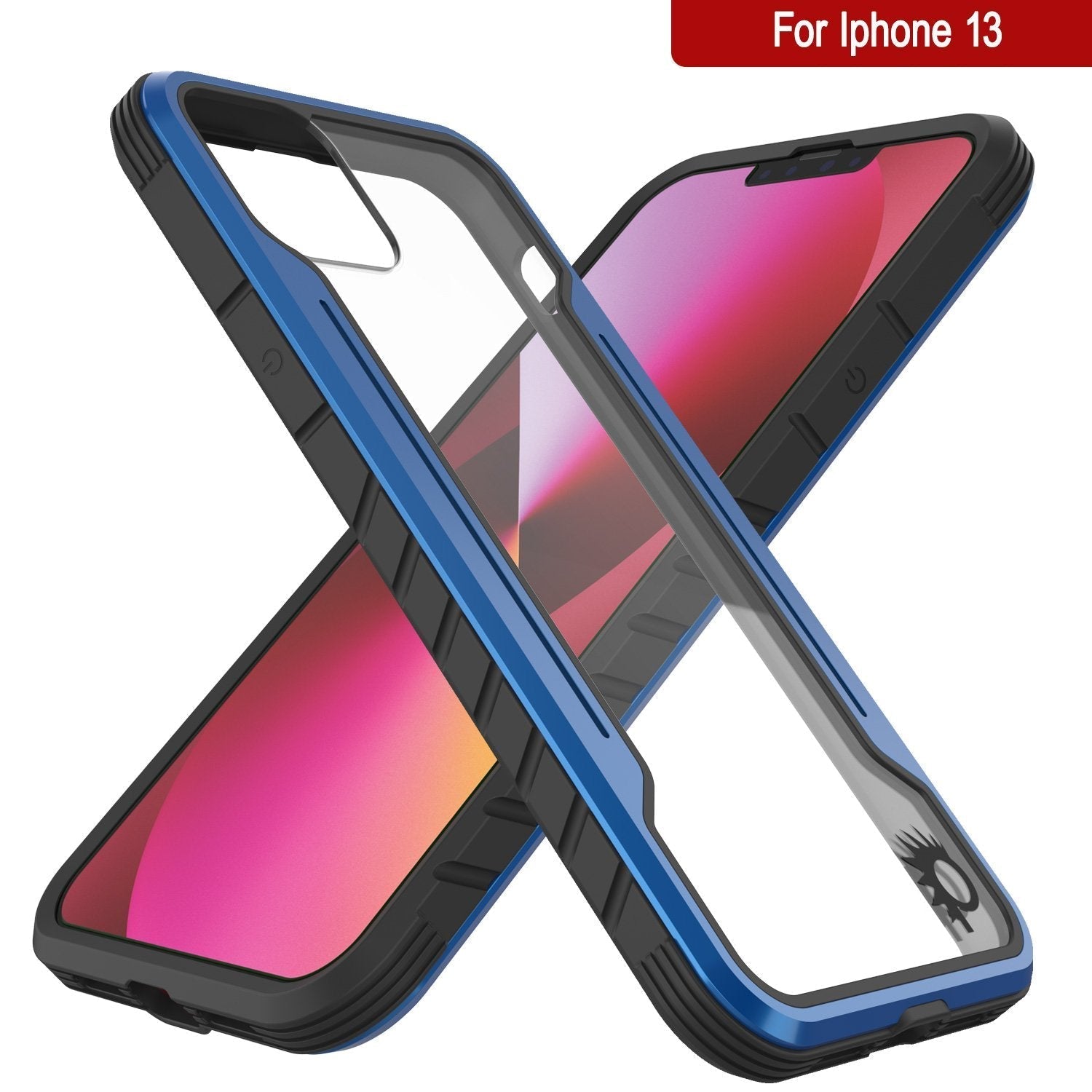 Punkcase iPhone 14 Ravenger MAG Defense Case Protective Military Grade Multilayer Cover [Navy Blue]