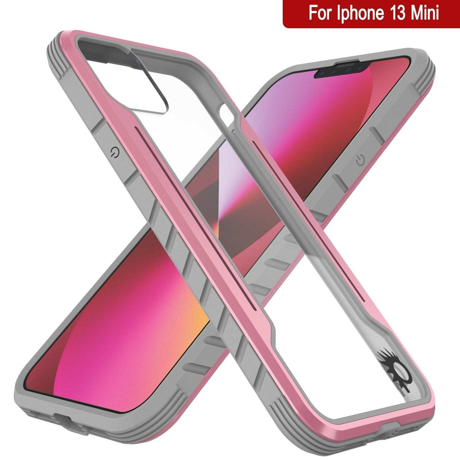 Punkcase iPhone 13 Mini ravenger Case Protective Military Grade Multilayer Cover [Rose-Gold]
