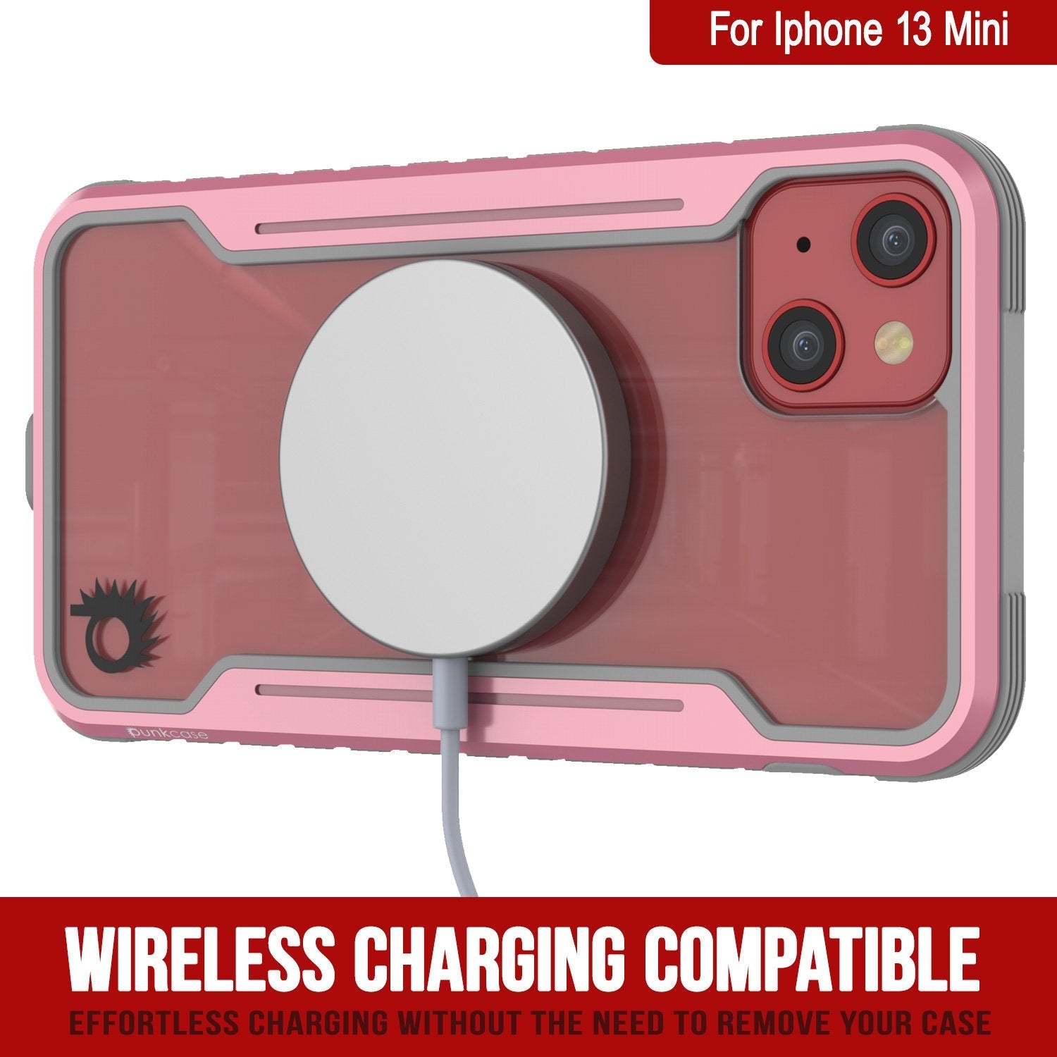 Punkcase iPhone 13 Mini ravenger Case Protective Military Grade Multilayer Cover [Rose-Gold]