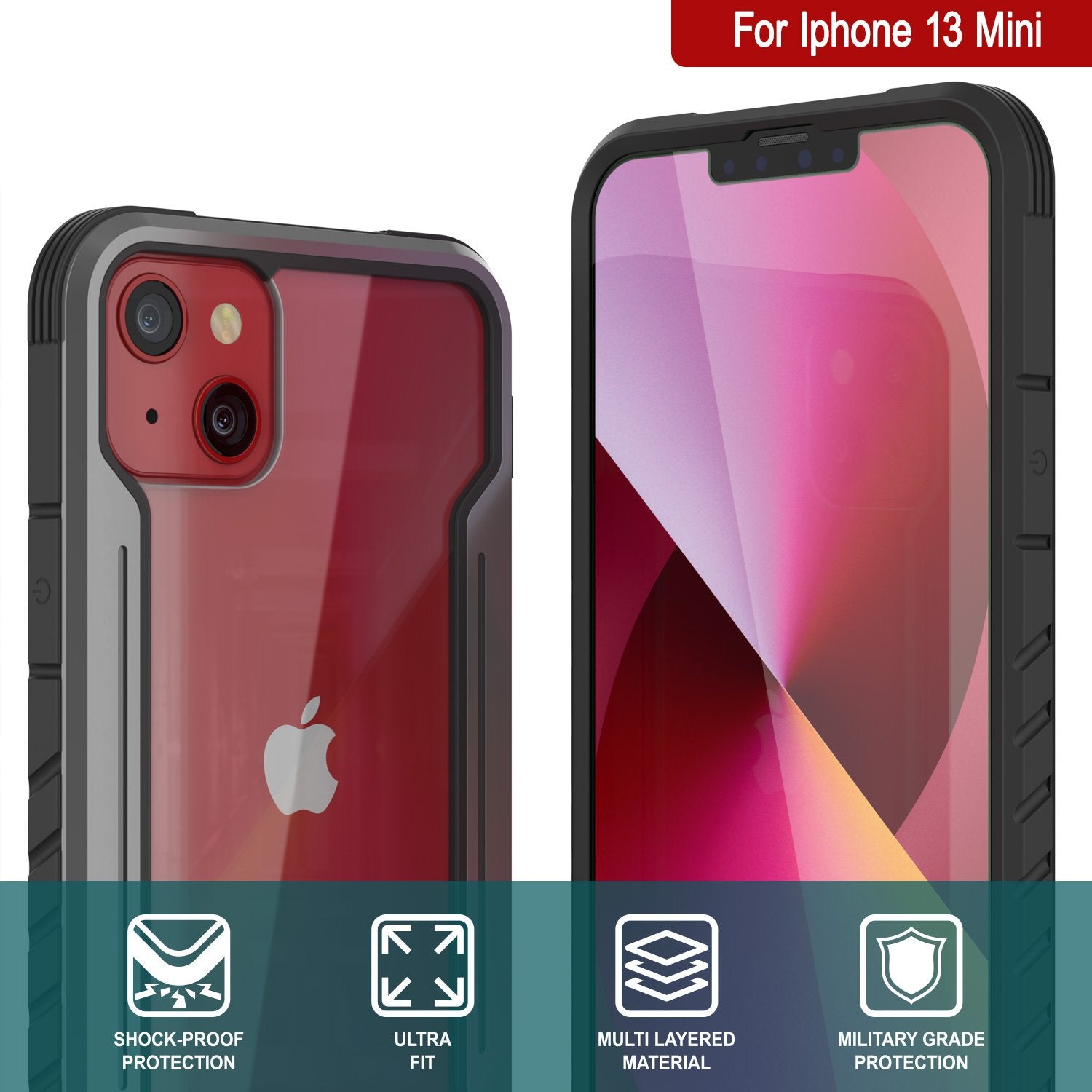 Punkcase iPhone 14 Plus Ravenger MAG Defense Case Protective Military Grade Multilayer Cover [Grey-Black]