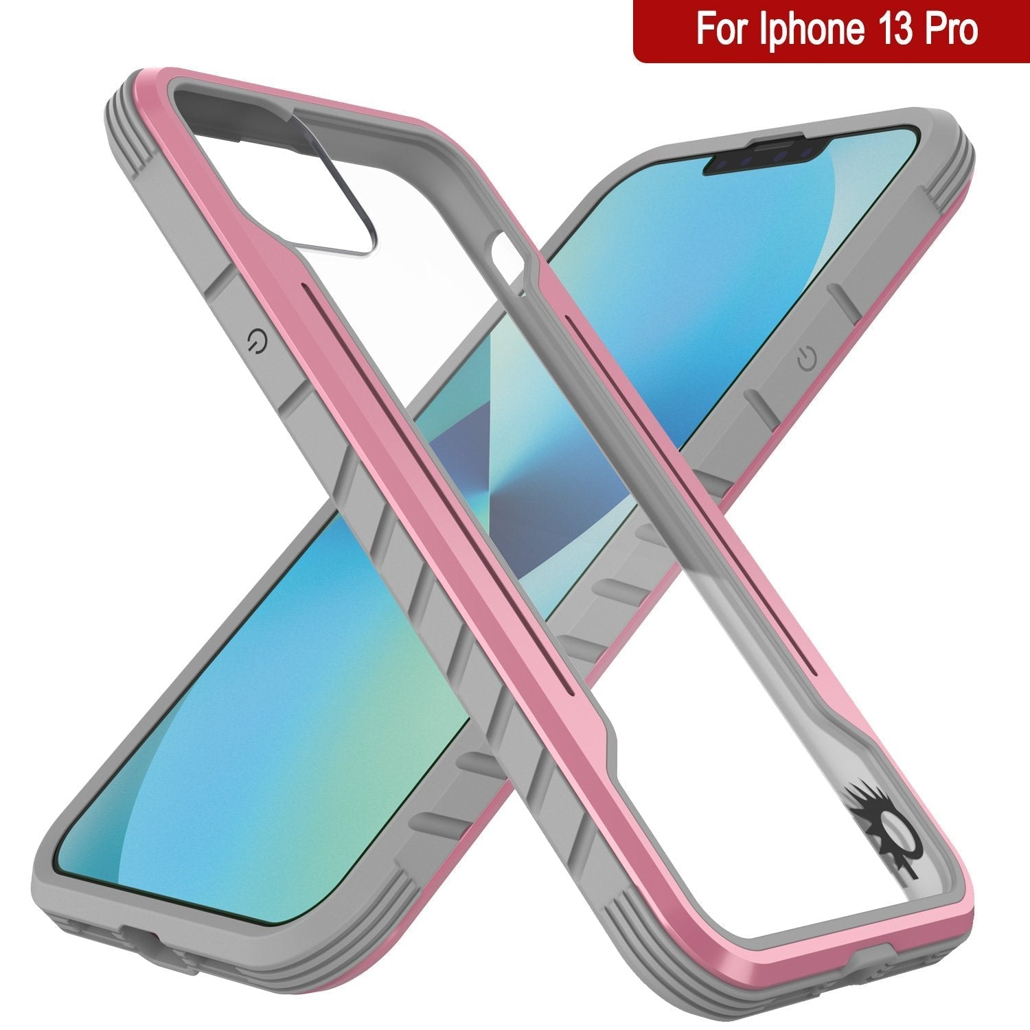 Punkcase iPhone 13 Pro ravenger Case Protective Military Grade Multilayer Cover [Rose-Gold]