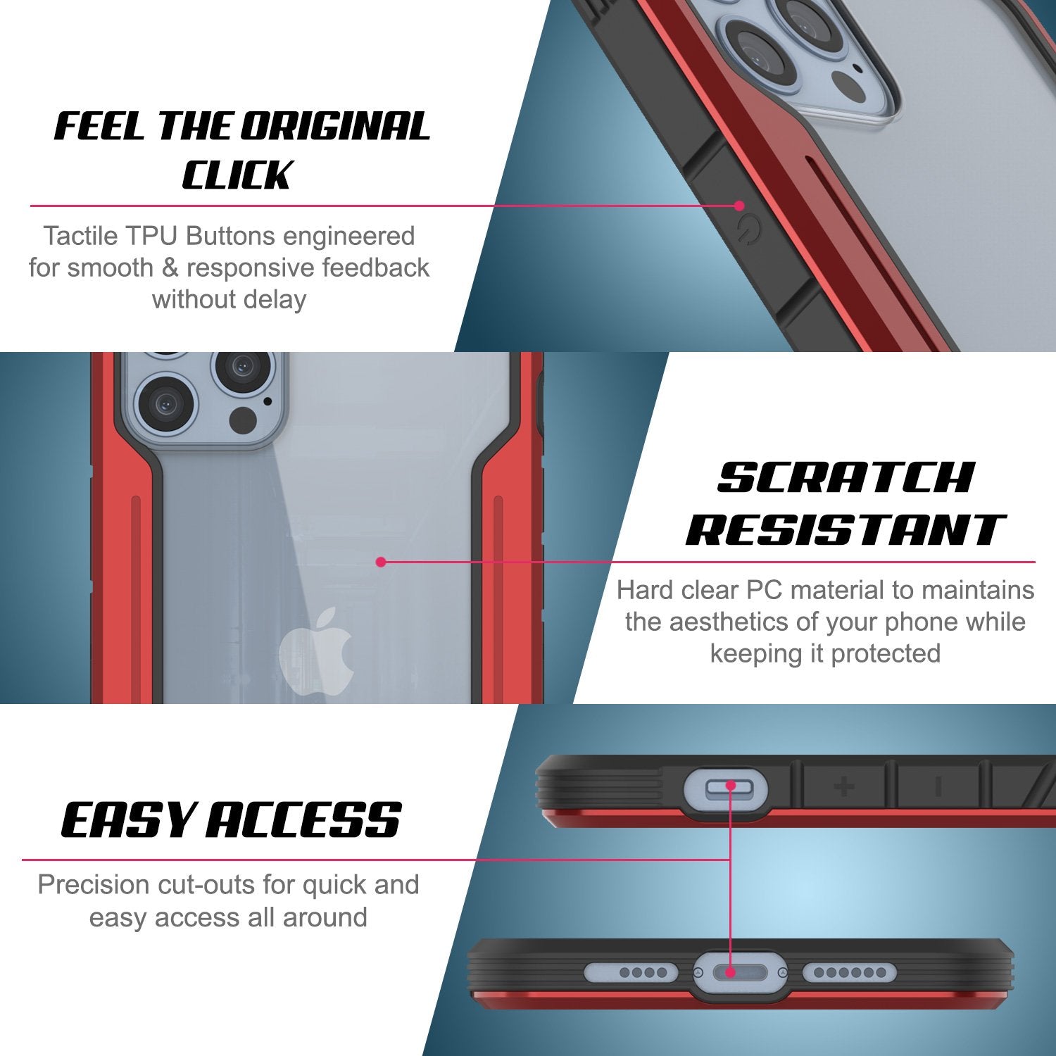 Punkcase iPhone 14 Pro Max Ravenger MAG Defense Case Protective Military Grade Multilayer Cover [Grey-Black]