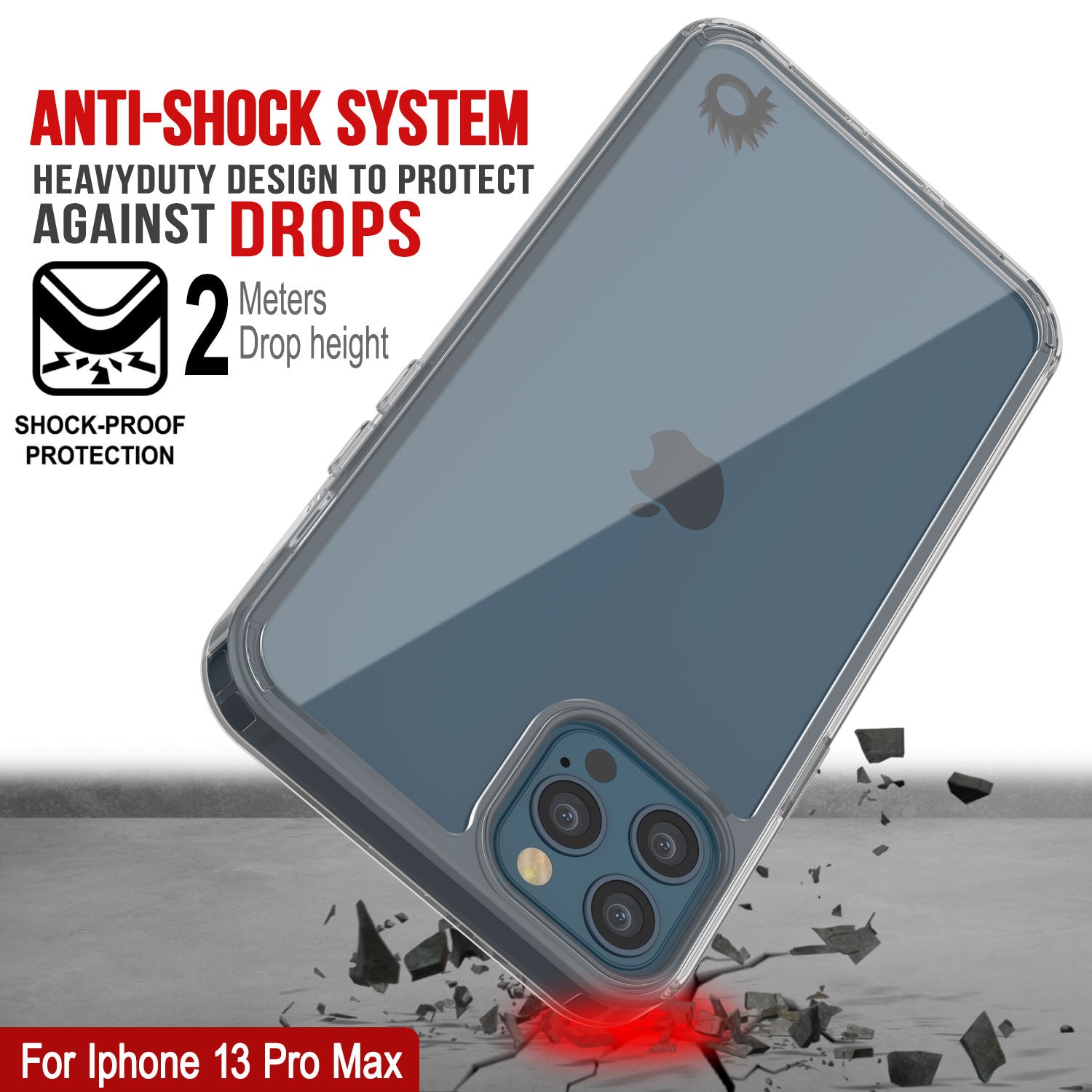 iPhone 13 Pro Max Case Punkcase® LUCID 2.0 Clear Series Series w/ PUNK SHIELD Screen Protector | Ultra Fit