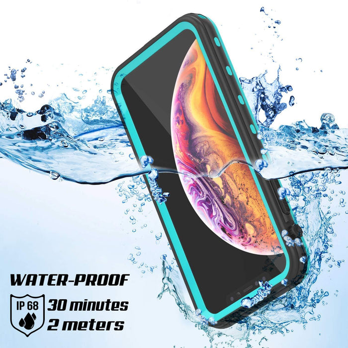 iPhone XR Waterproof Case, Punkcase [KickStud Series] Armor Cover [Teal] (Color in image: Red)