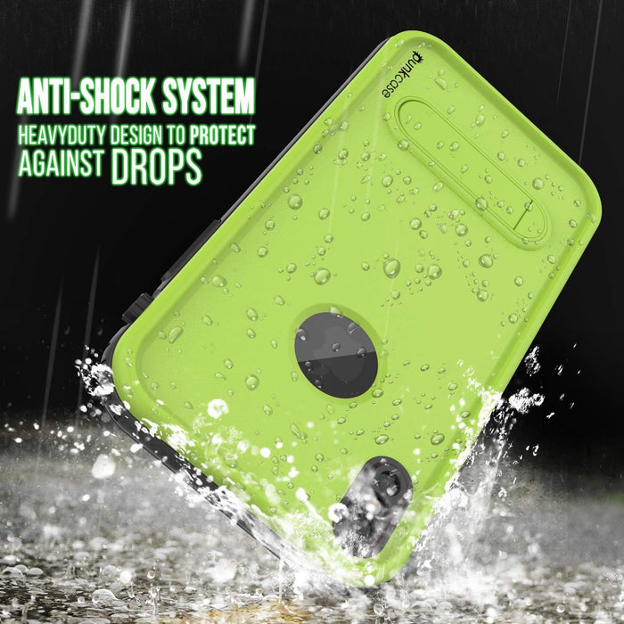 iPhone XS Max Waterproof Case, Punkcase [KickStud Series] Armor Cover [Light-Green] (Color in image: Pink)