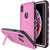 iPhone XS Max Waterproof Case, Punkcase [KickStud Series] Armor Cover [Pink] (Color in image: Pink)